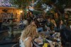 Patrons at the Backstreet Restaurant on Nelson Street in Riverside Ca enjoy their dinner and drinks while listening to The Guest Room provide live music on Sept 29