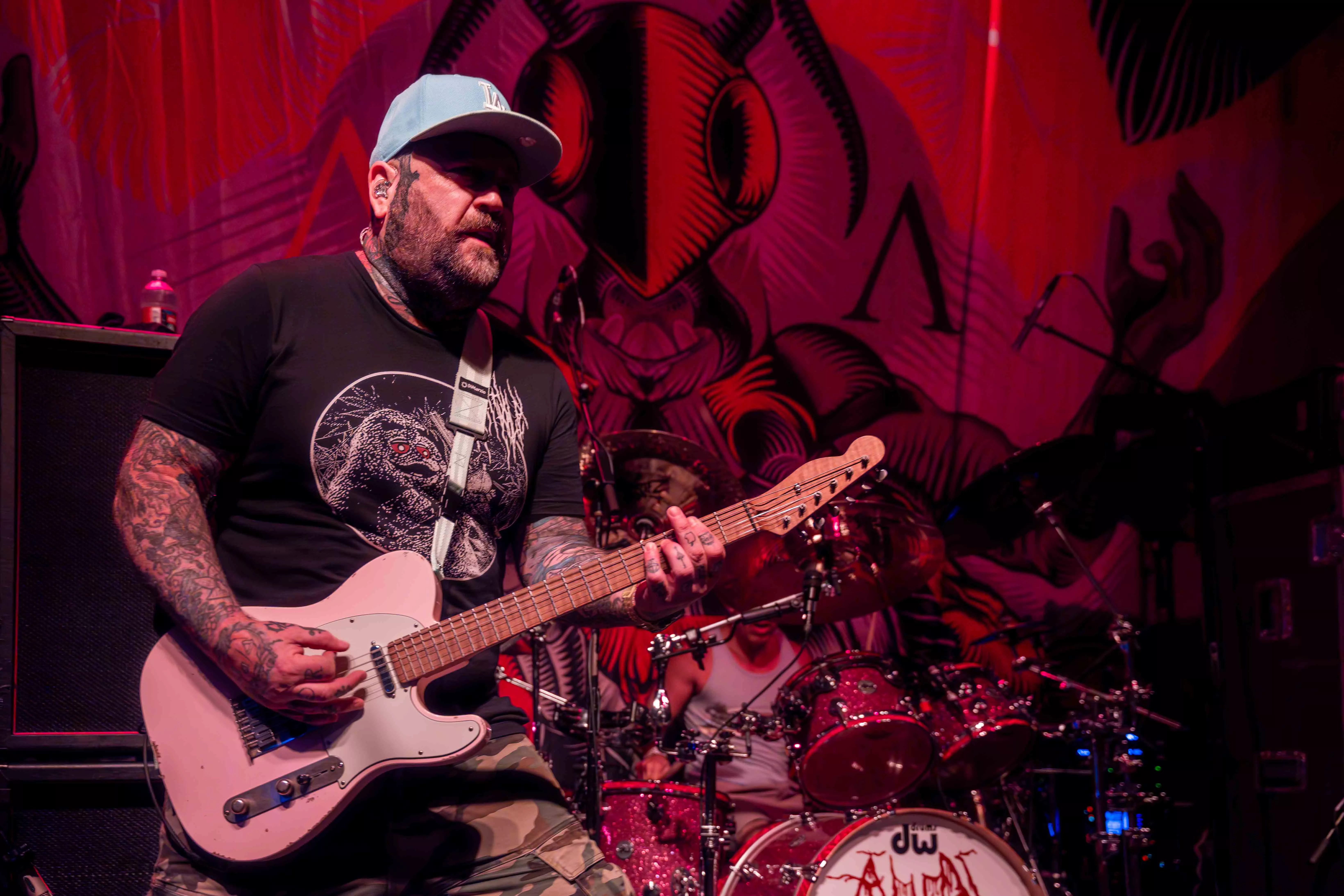 Alien Ant Farm guitarist Terry Corso performs in the Parish Room of the House of Blues on August 29