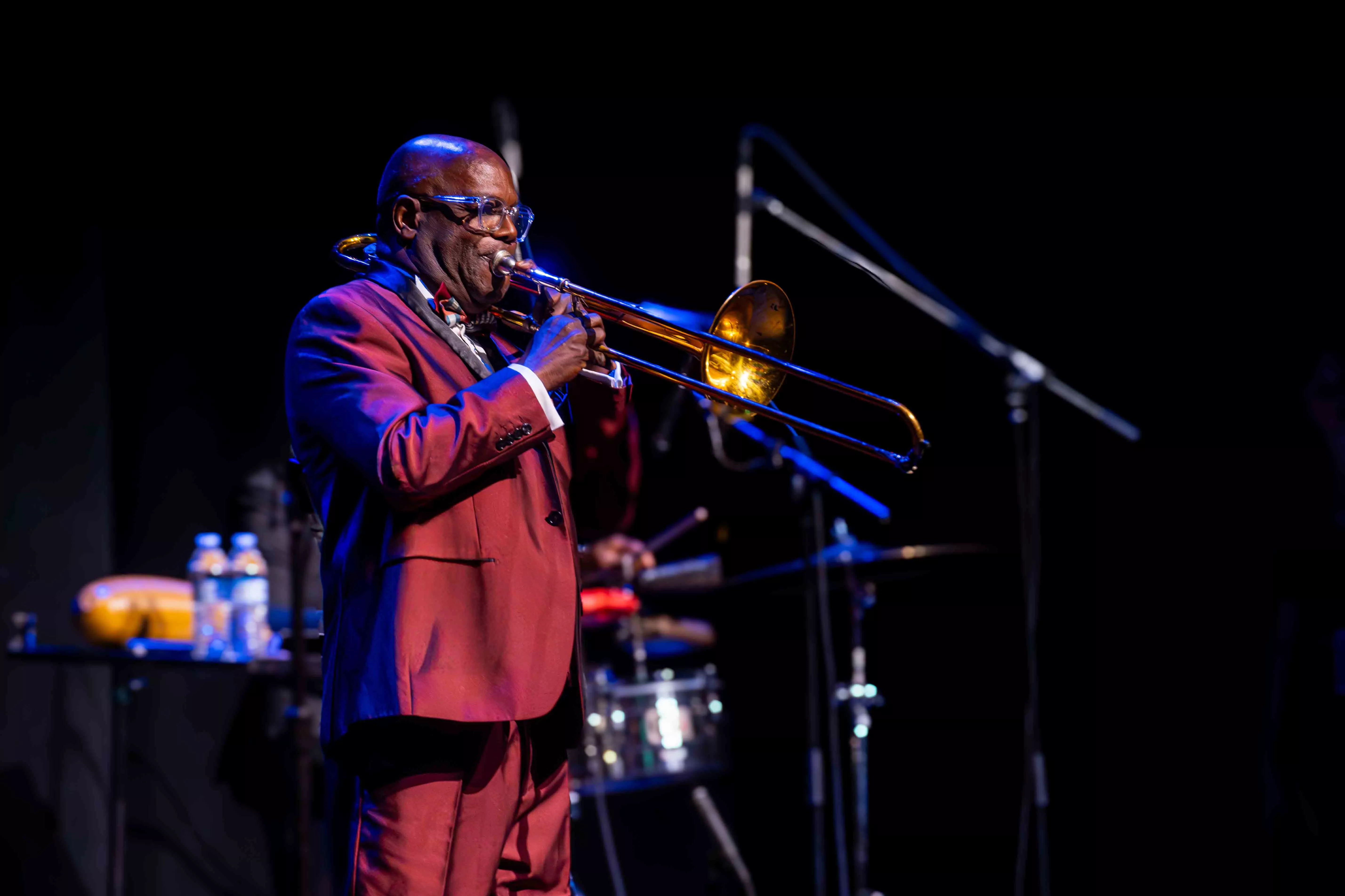 Buena Vista Social Orchestra performs on stage at the Fox Performing Arts Center in Riverside Ca on Oct 12