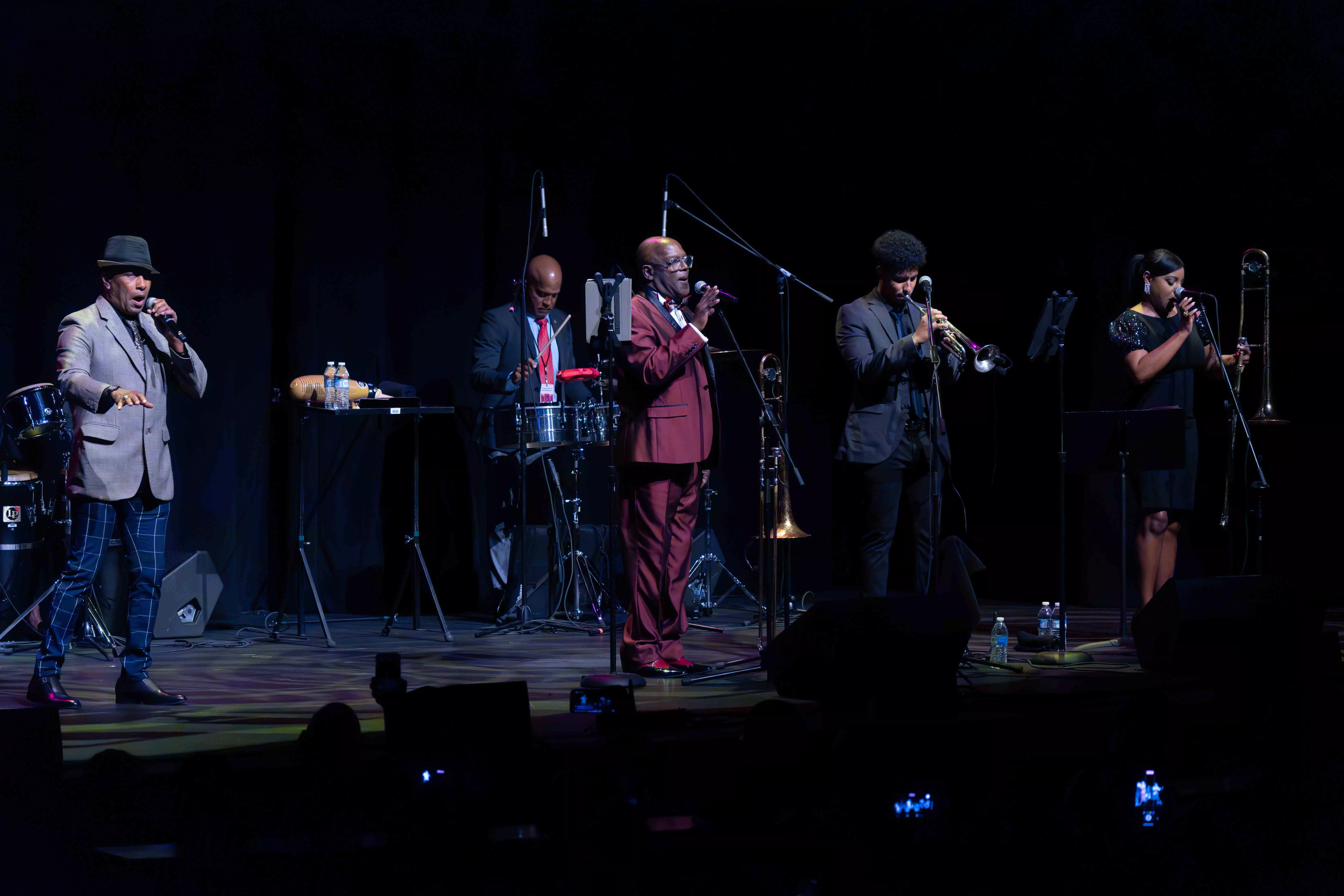 Buena Vista Social Orchestra performs on stage at the Fox Performing Arts Center in Riverside Ca on Oct 12