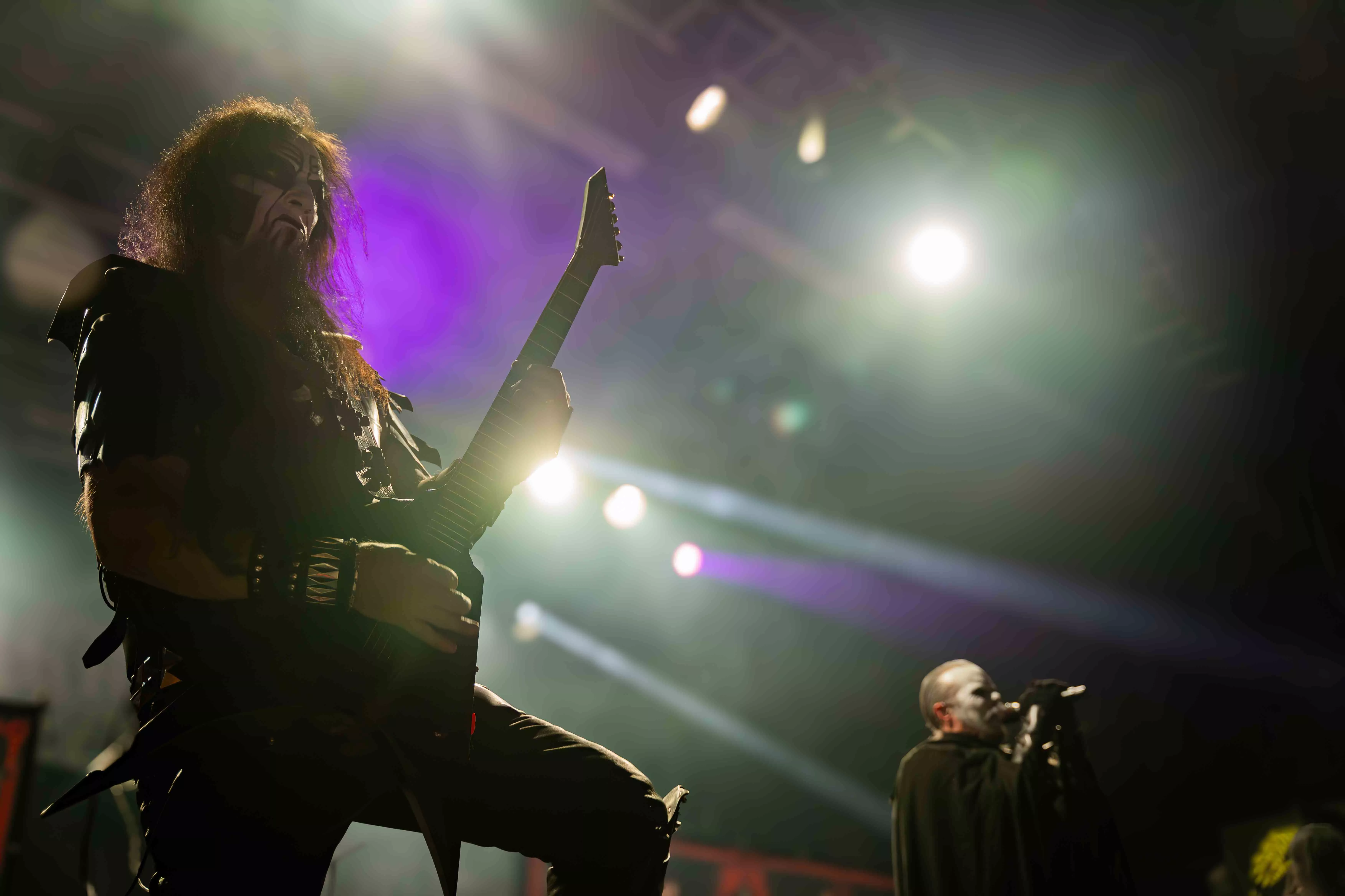 Death Metal Musicians perform on stage at the House of Blues in Anaheim on Oct 19