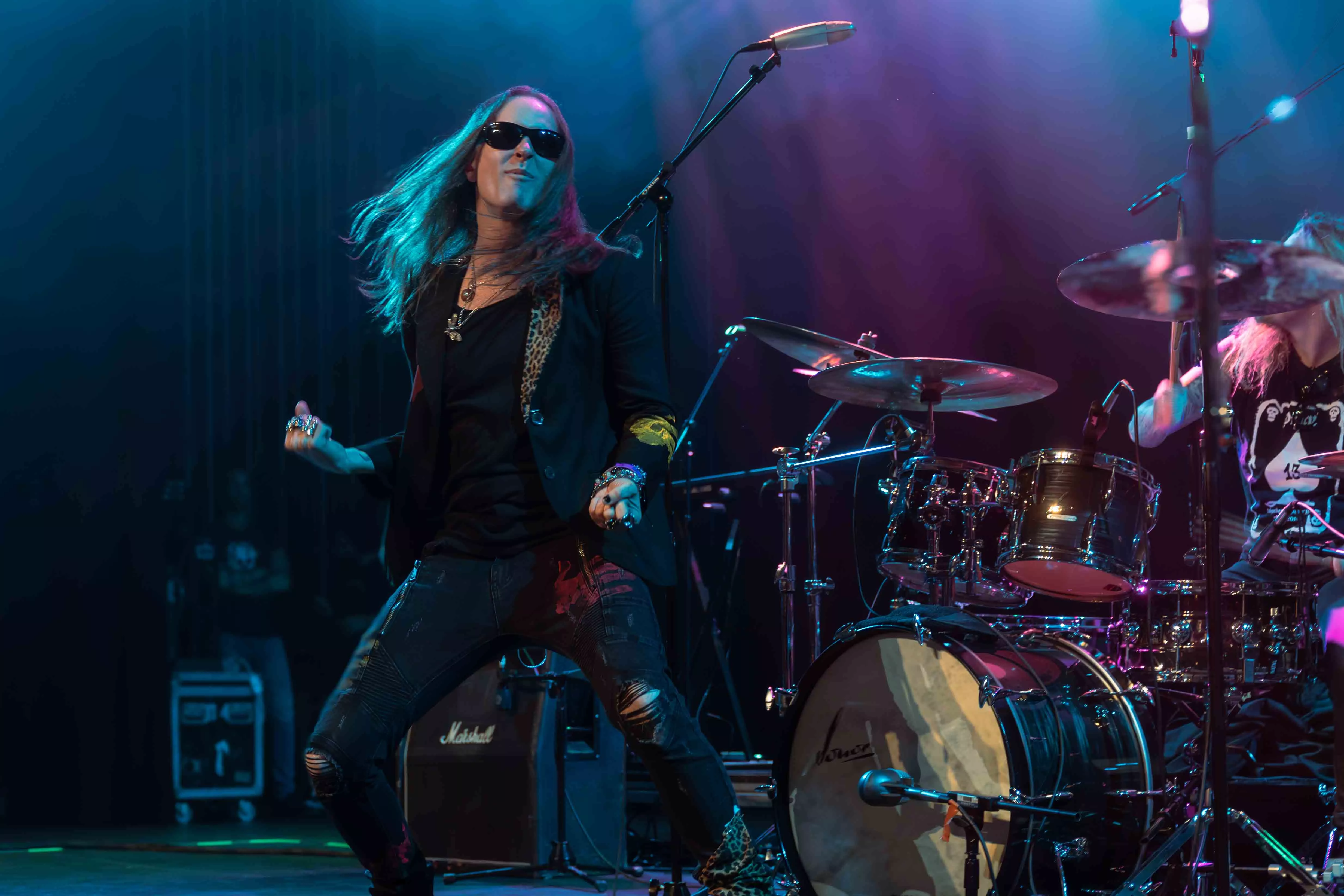 Musicians perform on stage at the Riverside Municipal Auditorium on November 15 in Riverside Ca