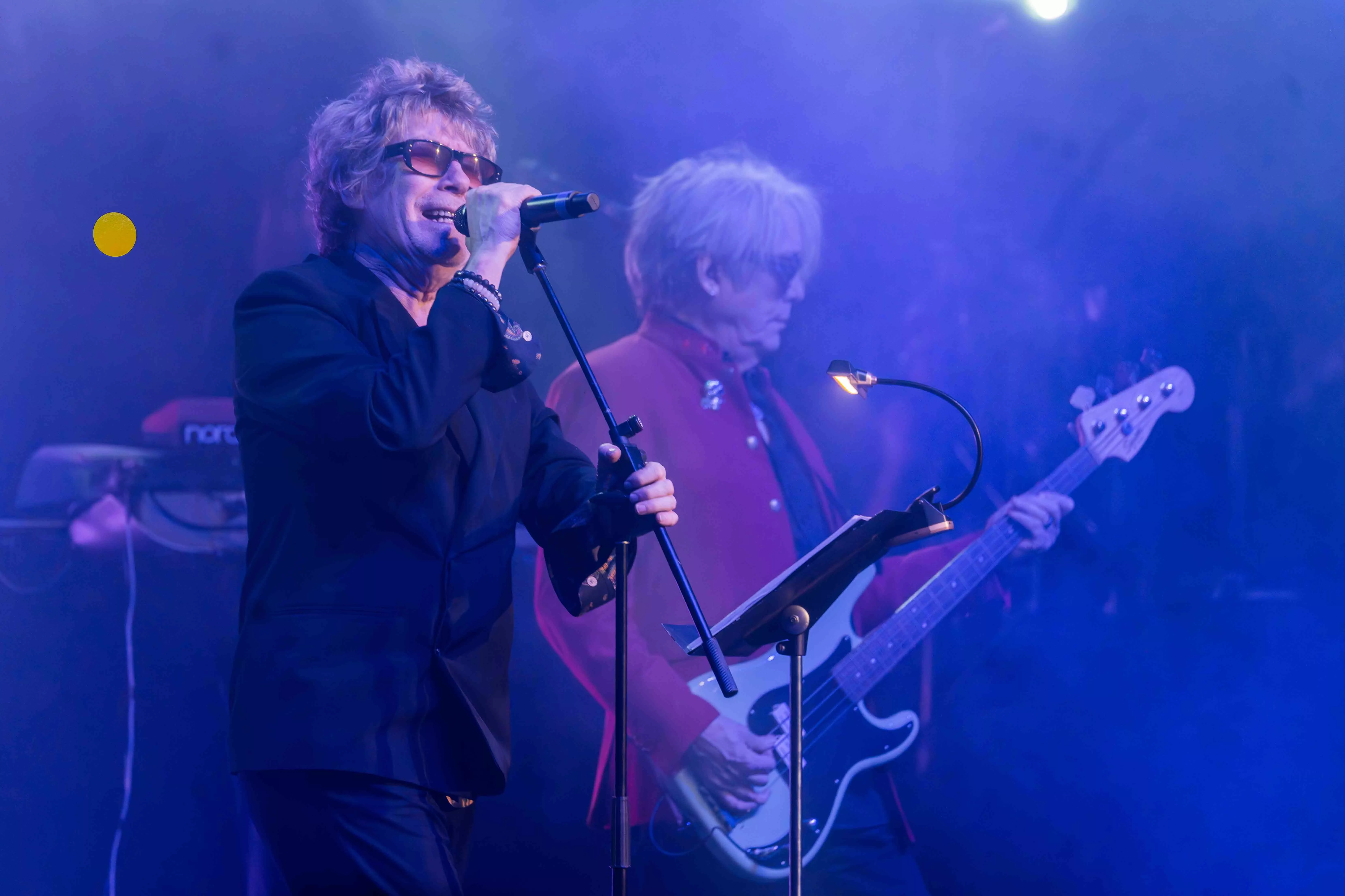 Musicians perform on stage at the Fox Performing Arts Center in Riverside Ca on Nov 6