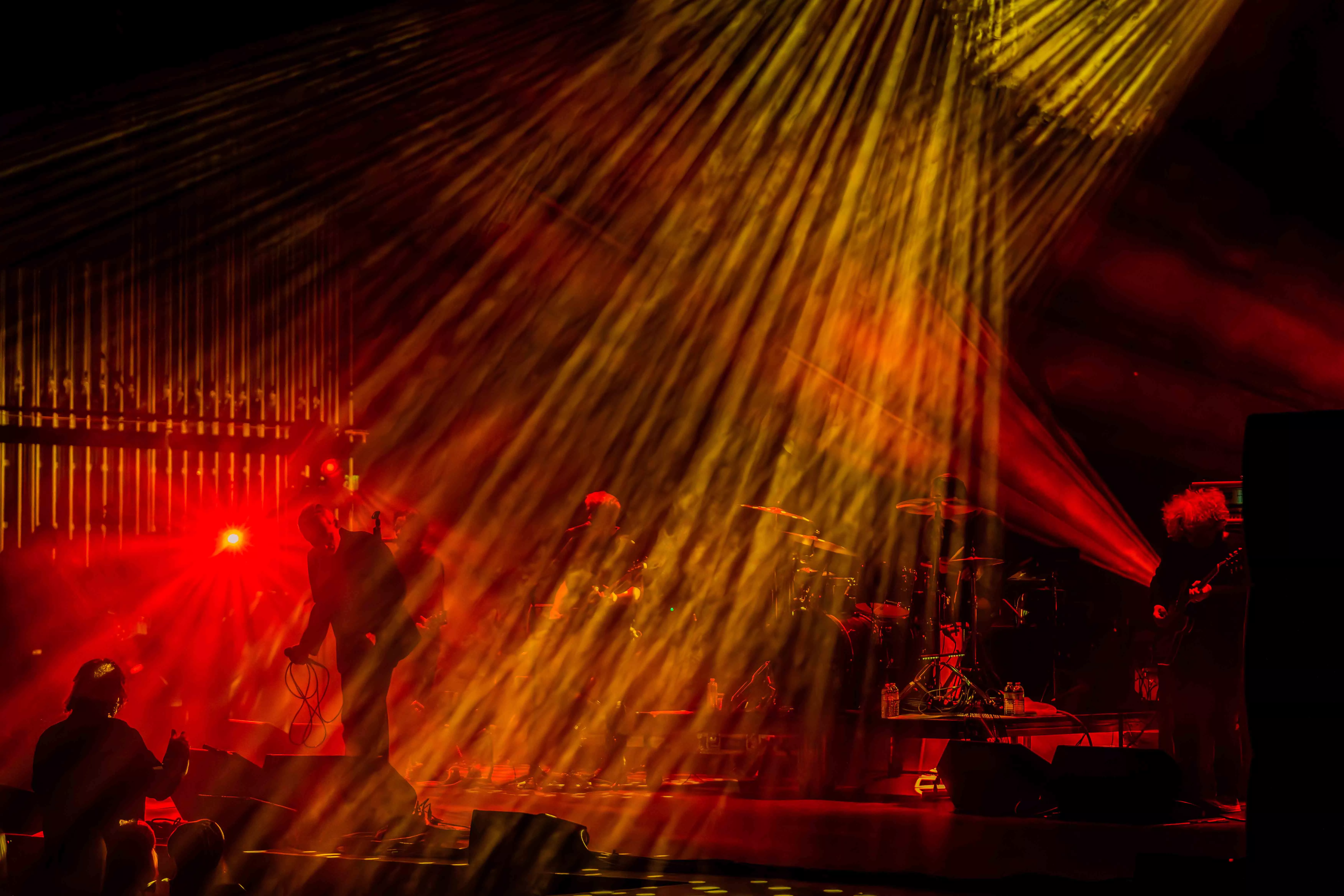 Musicians perform on stage at the Fox Performing Arts Center in Riverside Ca on Nov 6