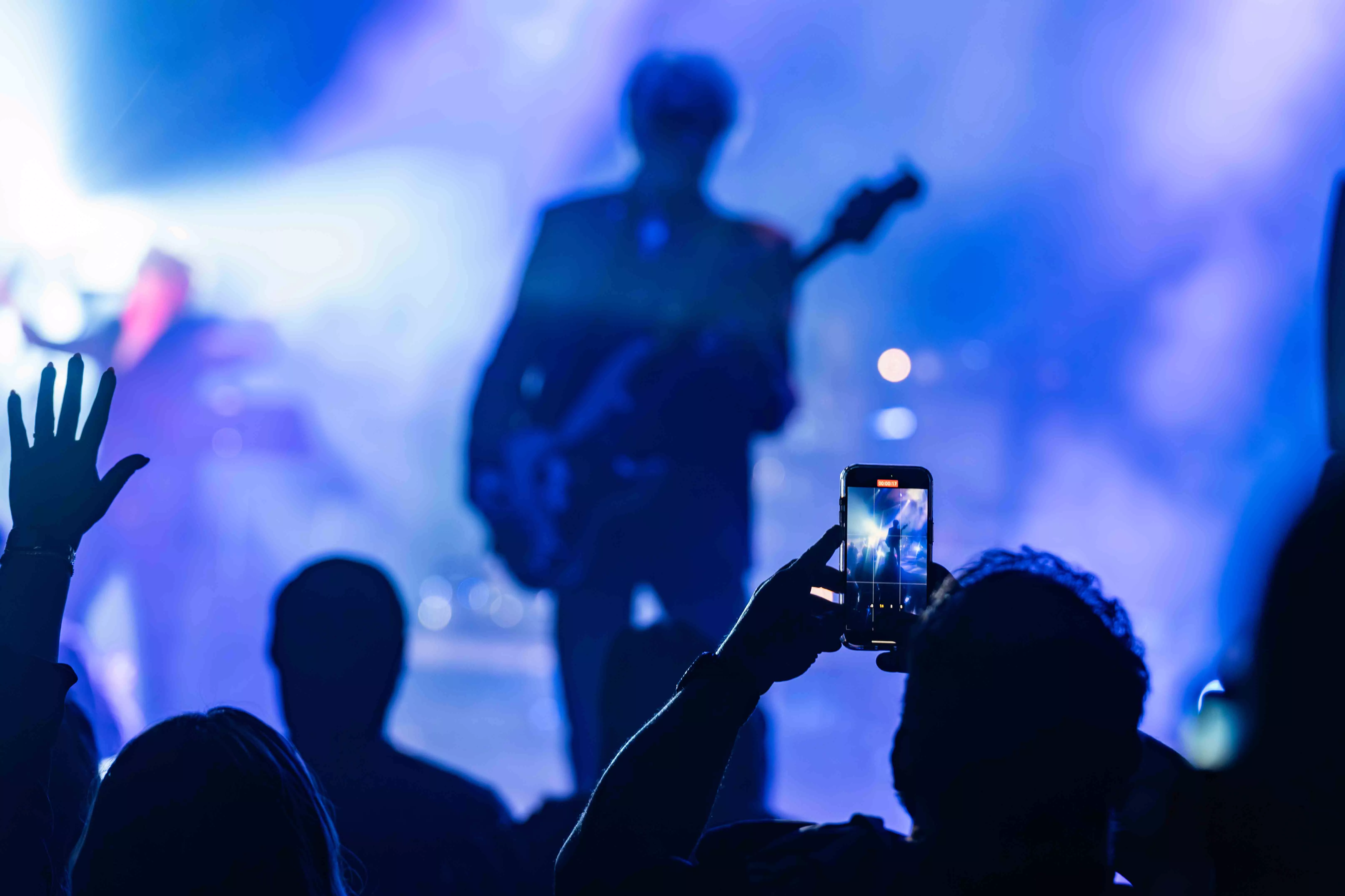 Musicians perform on stage at the Fox Performing Arts Center in Riverside Ca on Nov 6