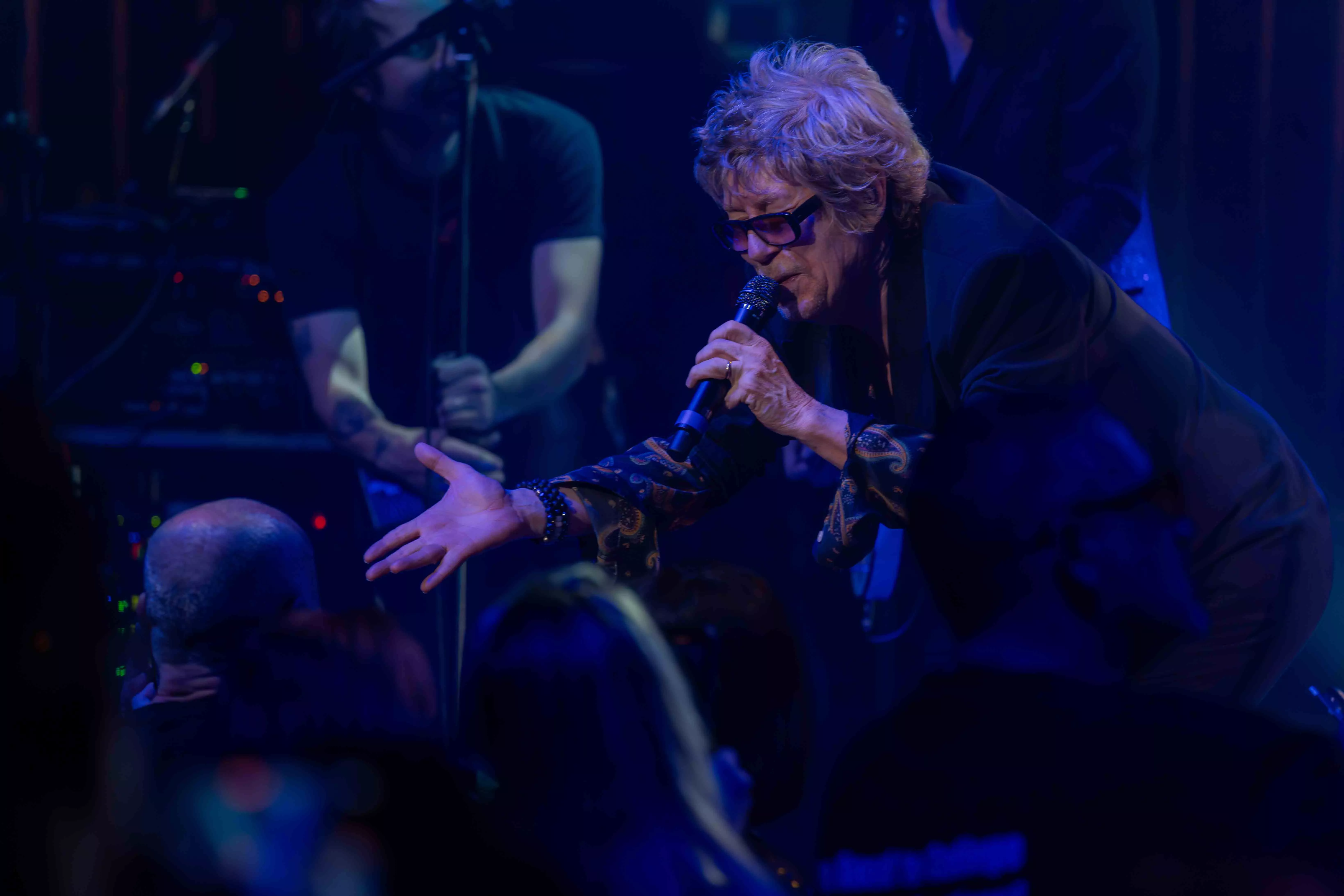 Musicians perform on stage at the Fox Performing Arts Center in Riverside Ca on Nov 6