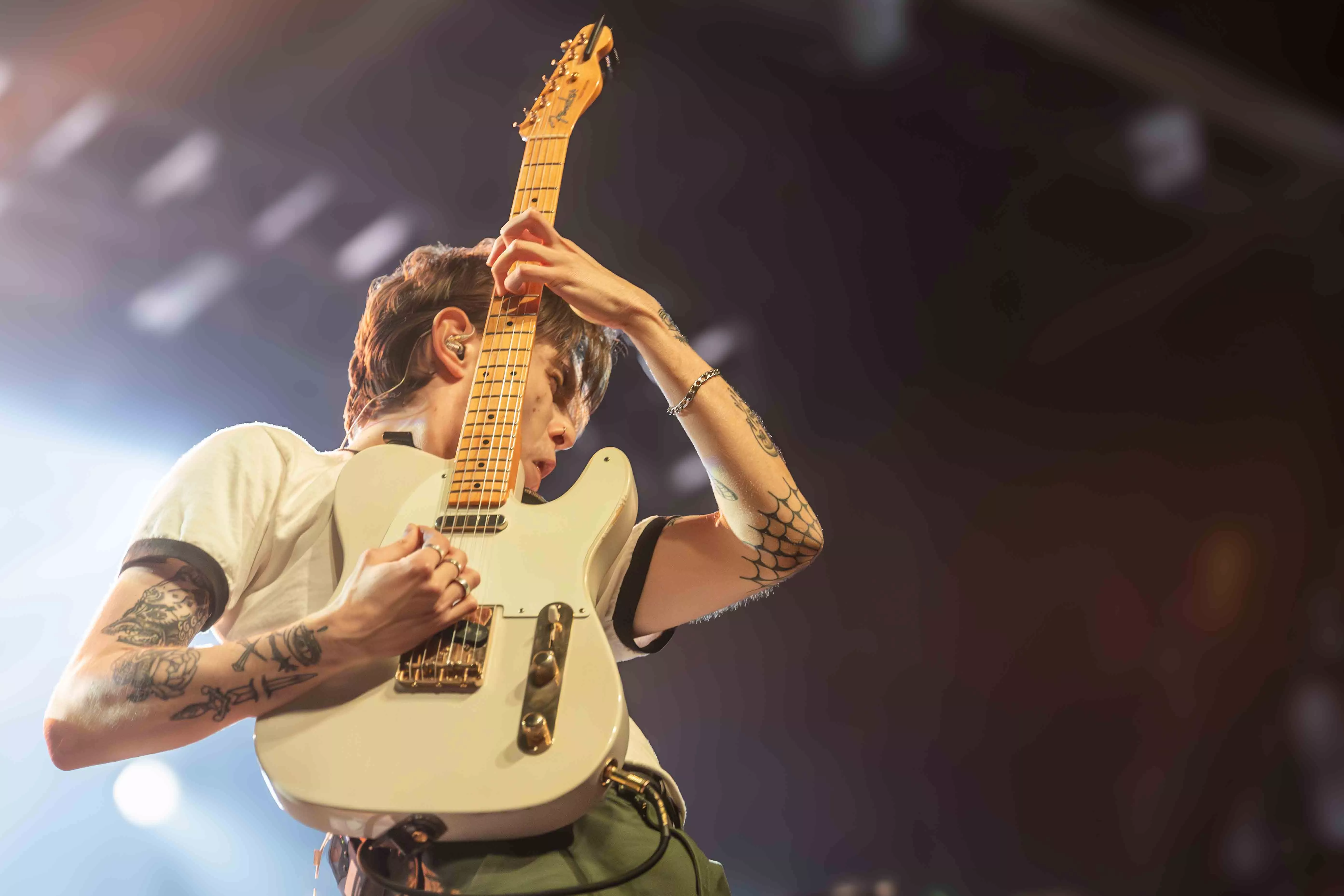 Musicians perform on stage at the house of blues in Anaheim Ca on Jan 31