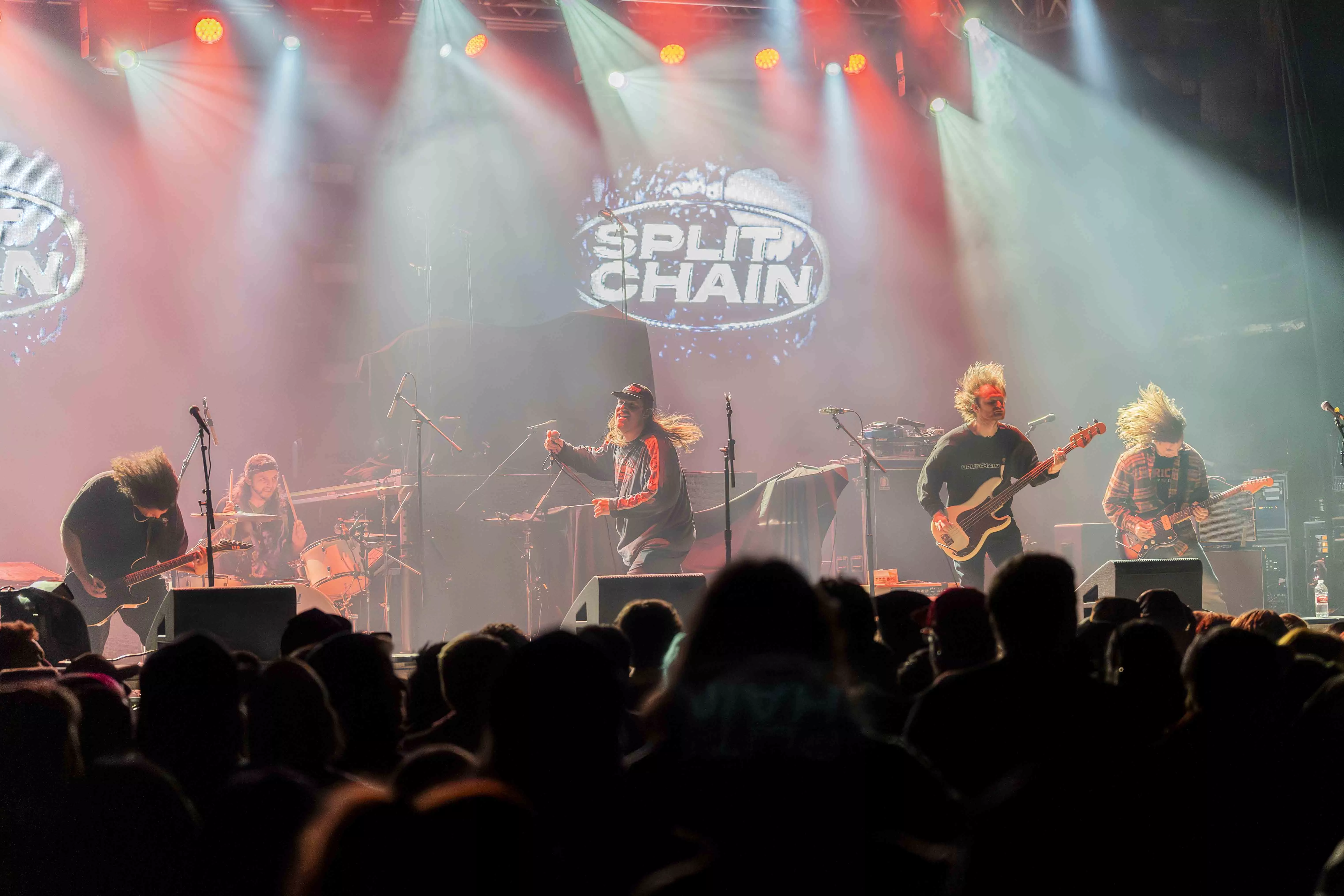 Musicians perform on stage at the house of blues in Anaheim Ca on Jan 31