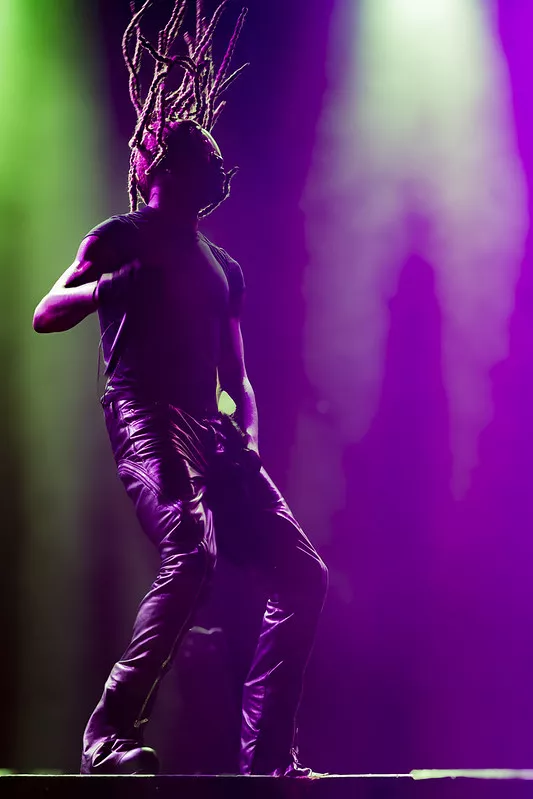 Artists perform on stage at the Riverside Municipal Auditorium