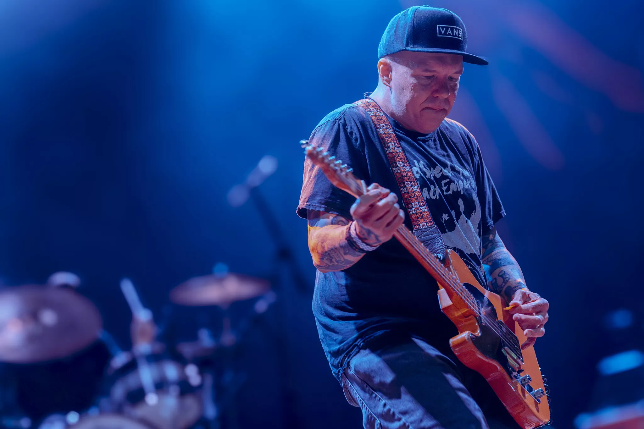 Musicians perform on stage at the House of Blues in Anaheim on Feb 28