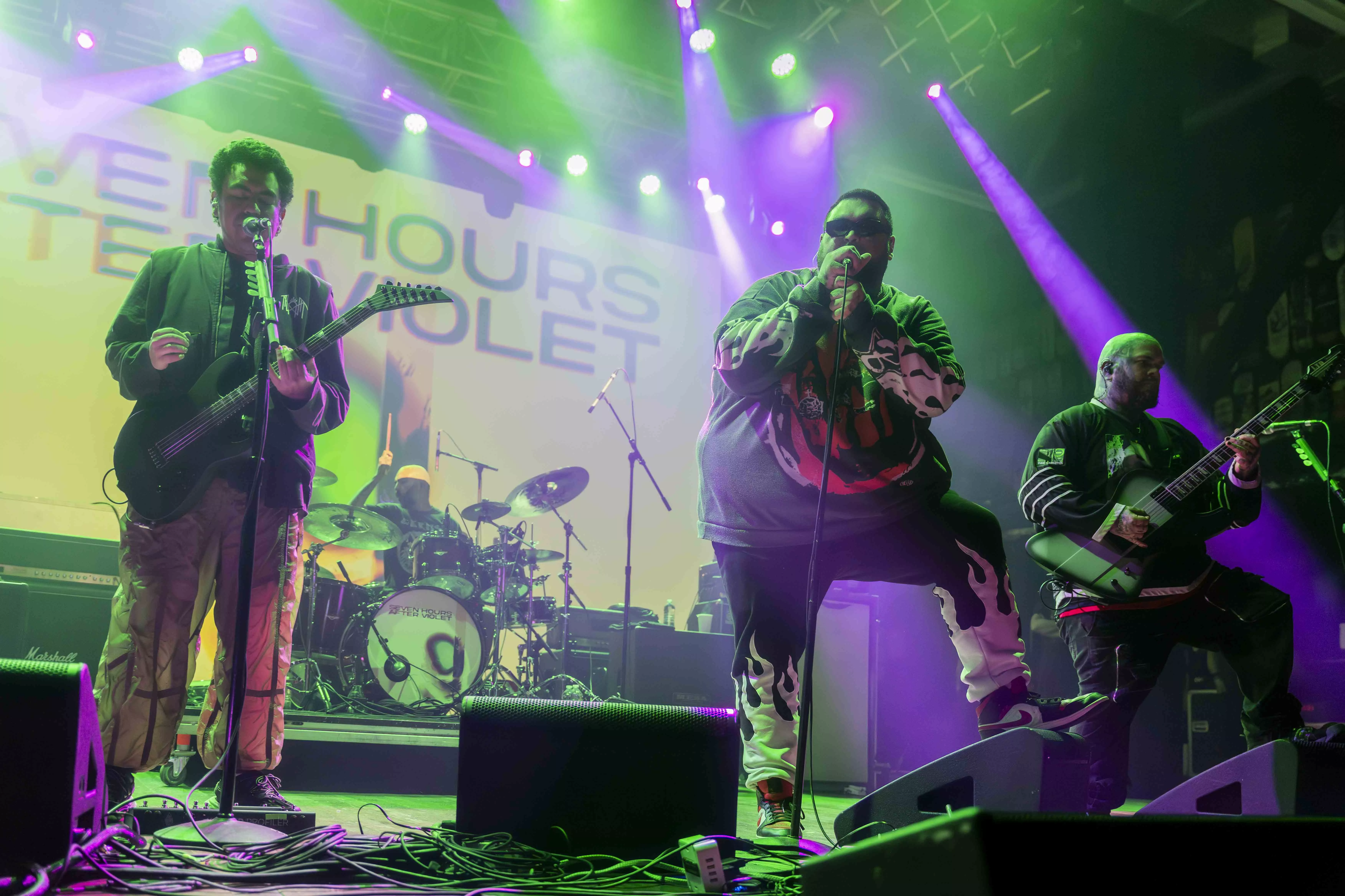 Musicians perform on stage at the House of Blues in Anaheim on Feb 6 for the Tom Morello and Friends concert