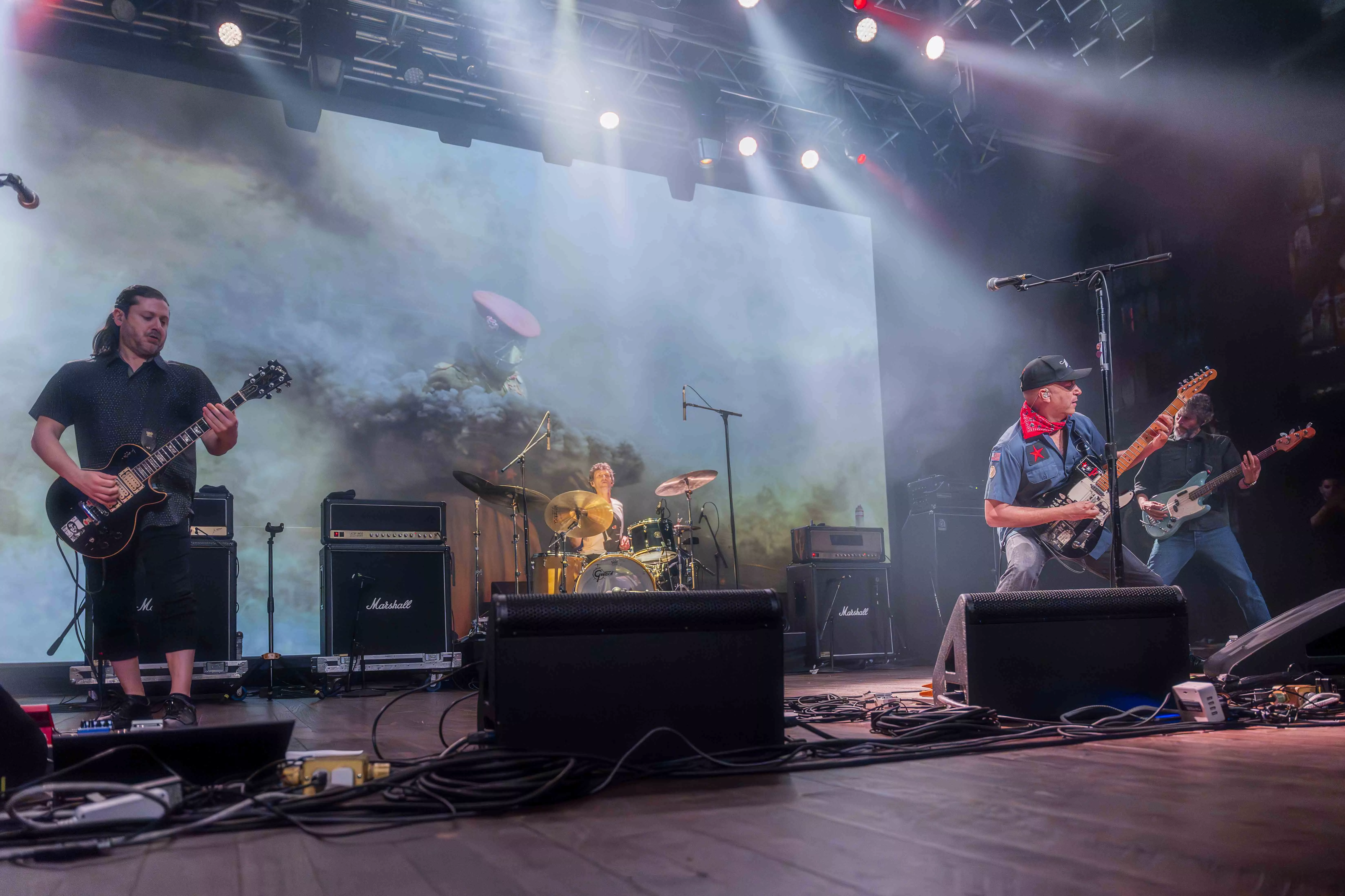 Musicians perform on stage at the House of Blues in Anaheim on Feb 6 for the Tom Morello and Friends concert