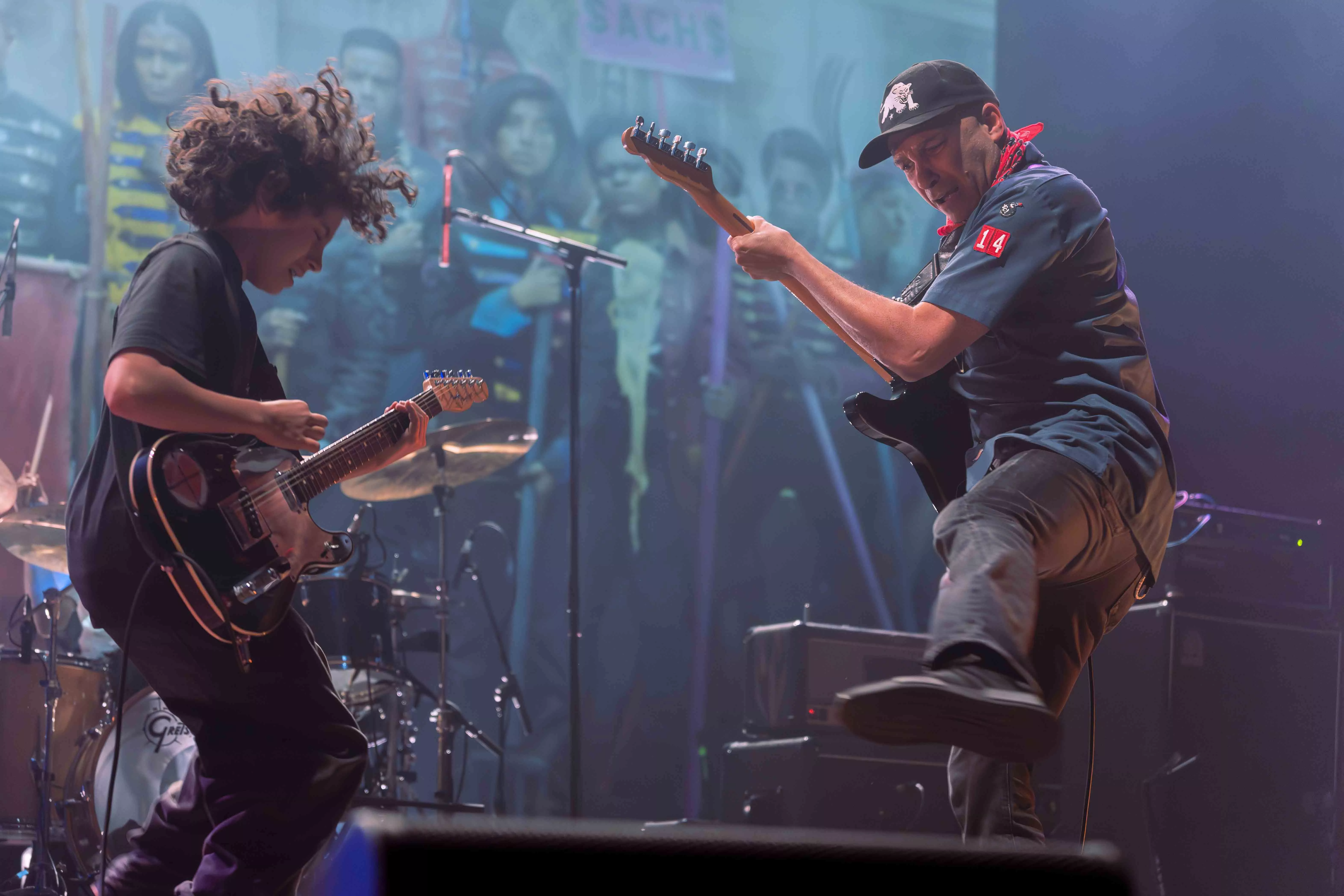 Musicians perform on stage at the House of Blues in Anaheim on Feb 6 for the Tom Morello and Friends concert