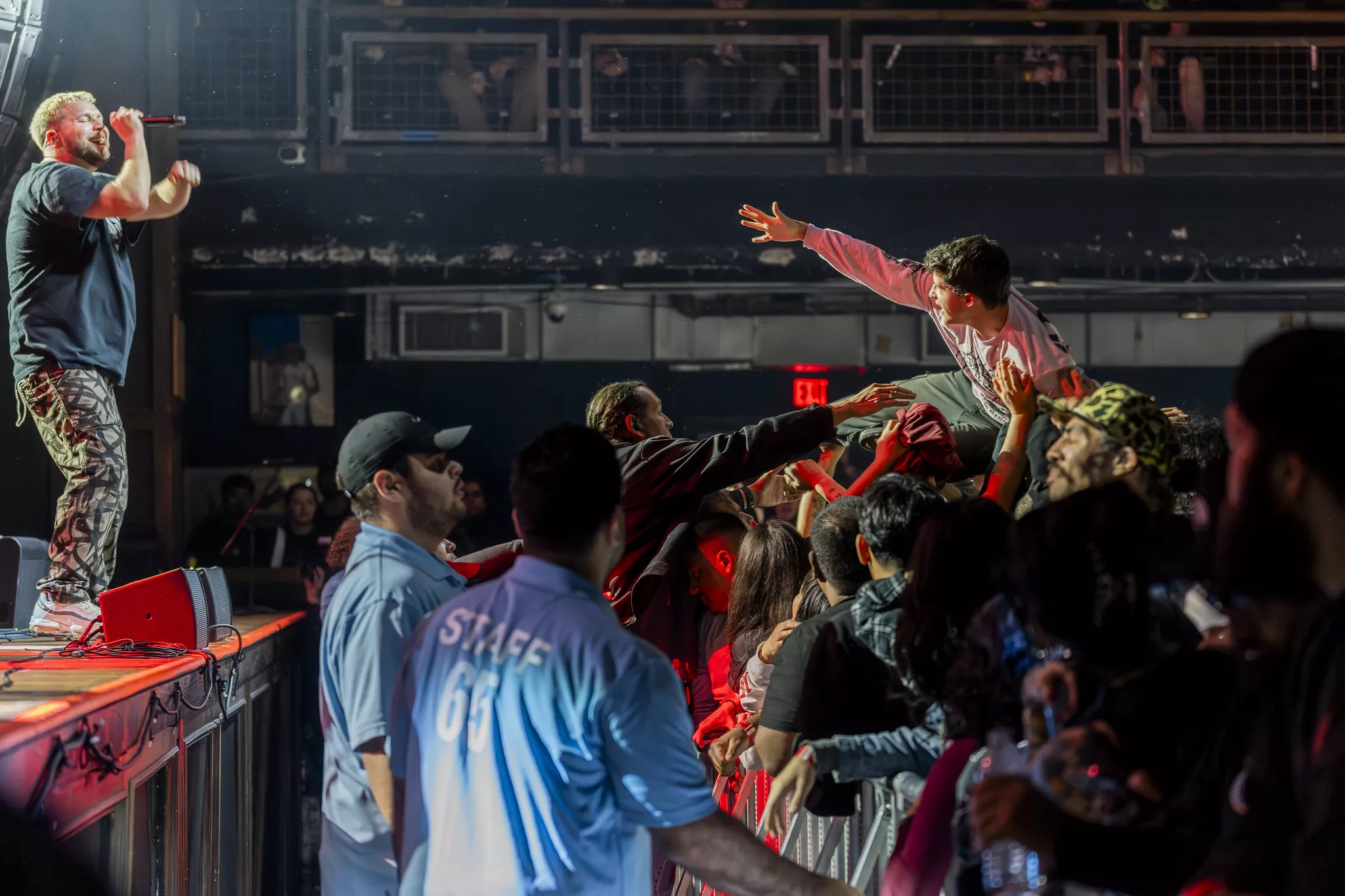 Musicians perform on stage at the House of Blues in Anaheim on Feb 28