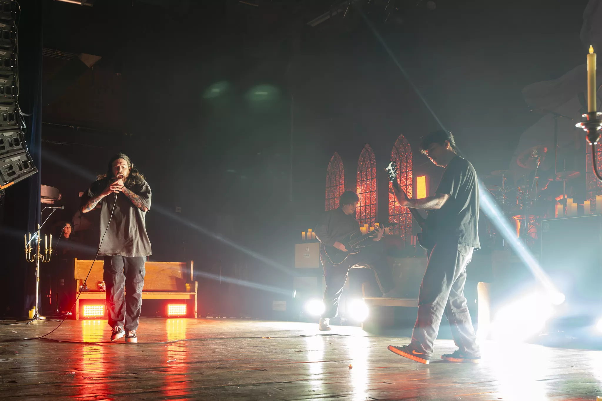 Musicians perform on stage at the House of Blues in Anaheim on Feb 28