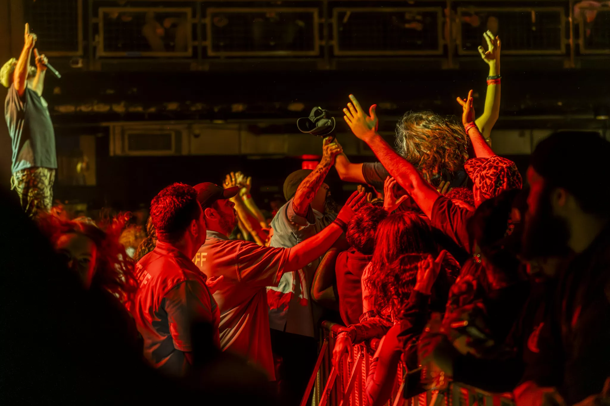 Musicians perform on stage at the House of Blues in Anaheim on Feb 28