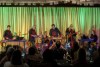 Musicians play Tiki music on the stage of the Golden Sails Hotel in Long Beach on March 15.