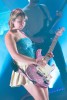 Lili Trifilio of Beach Bunny performs live on stage at the Wiltern