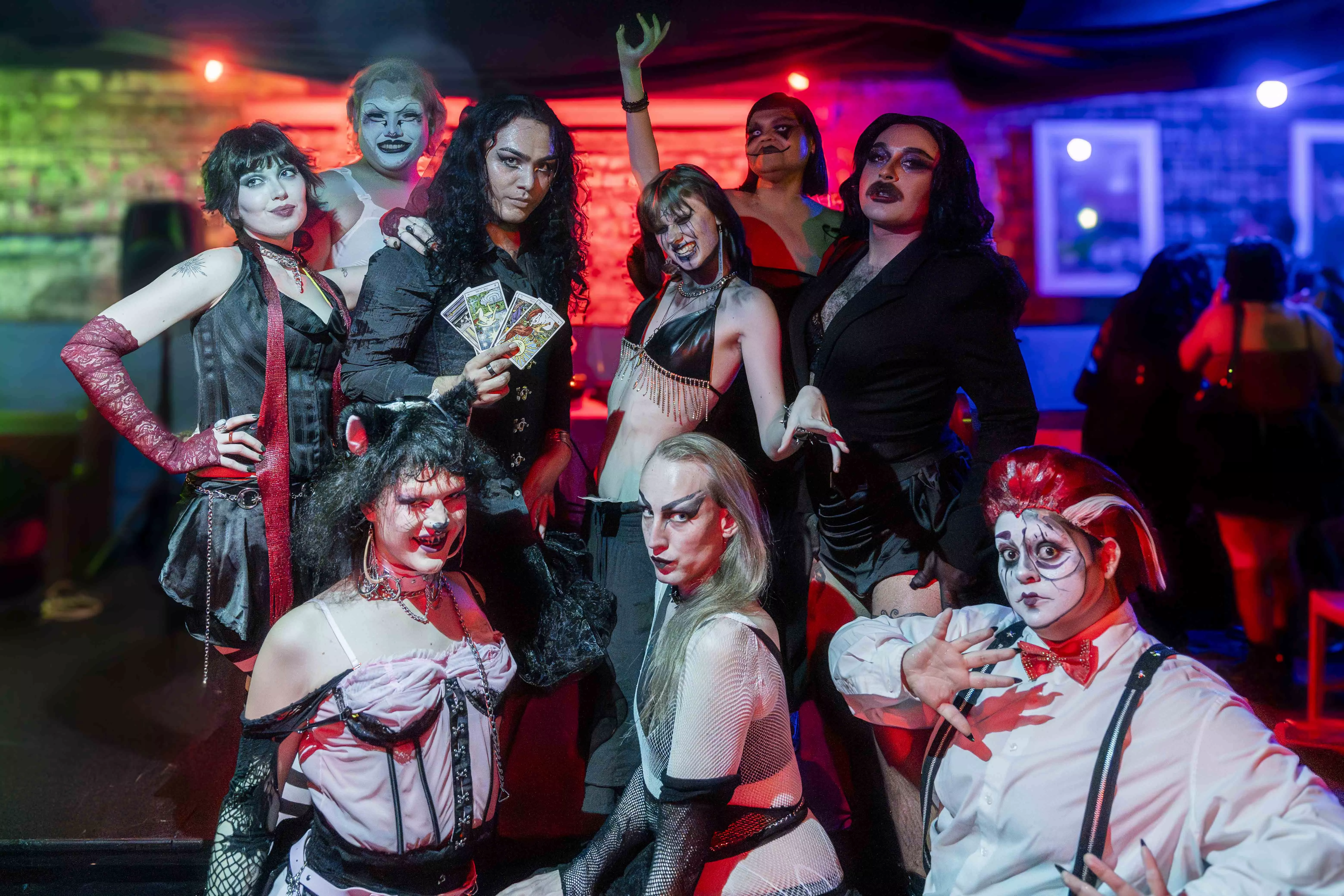 Club Vamp Drag Queens perform "The Freakshow" in the basement of Back to the Grind in Riverside, Ca on January 18. 