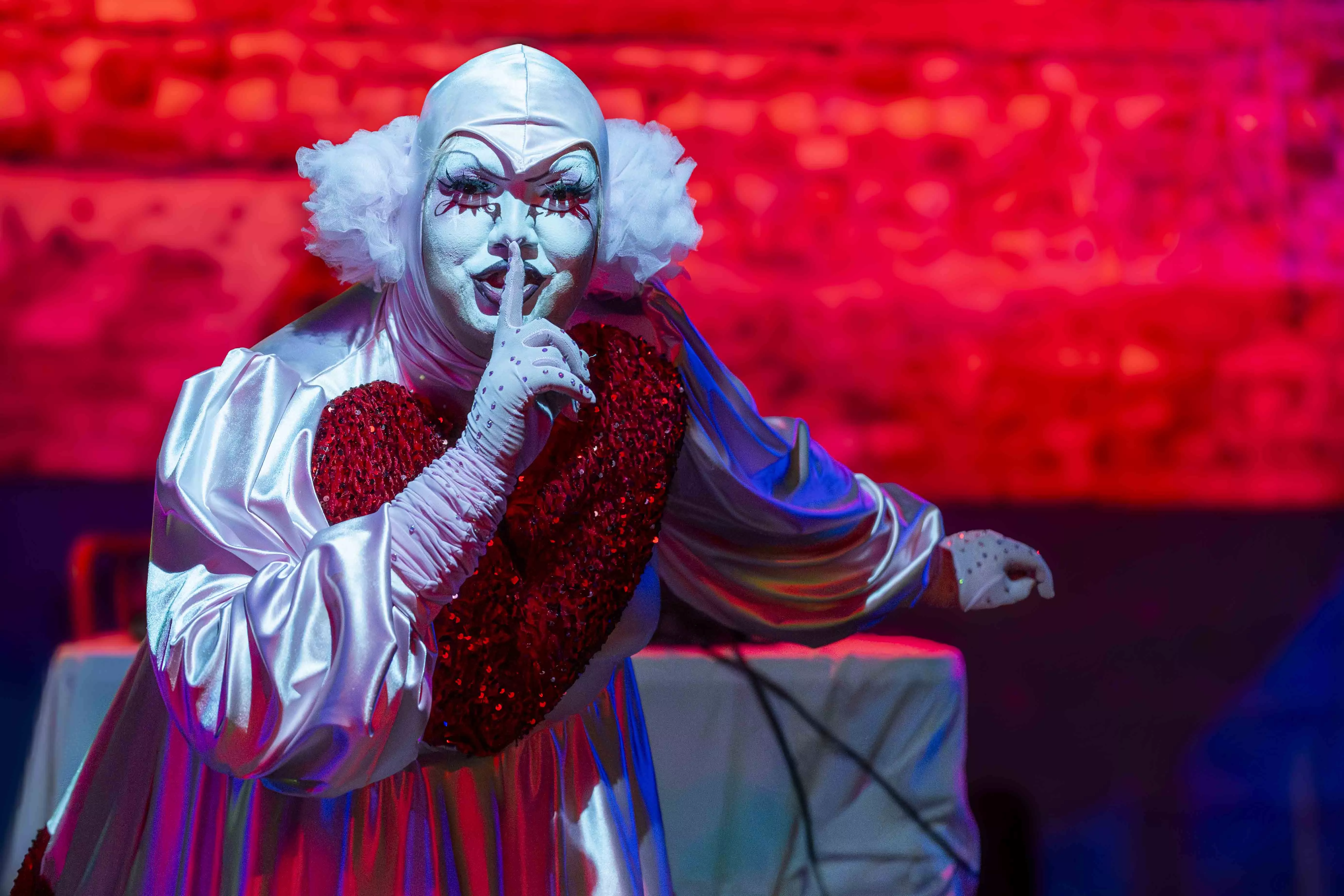 Club Vamp Drag Queens perform "The Freakshow" in the basement of Back to the Grind in Riverside, Ca on January 18. 