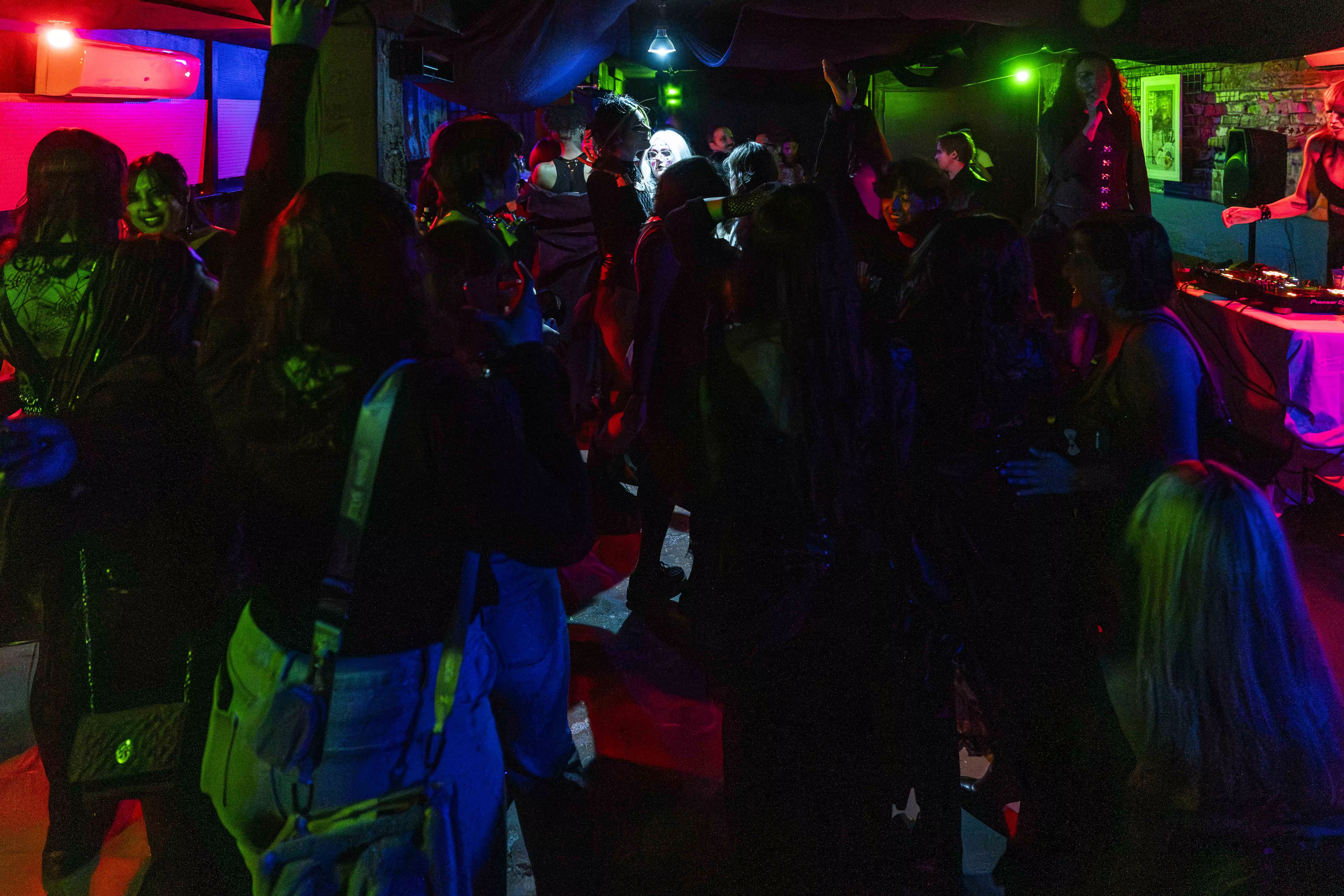 Club Vamp Drag Queens perform "The Freakshow" in the basement of Back to the Grind in Riverside, Ca on January 18. 