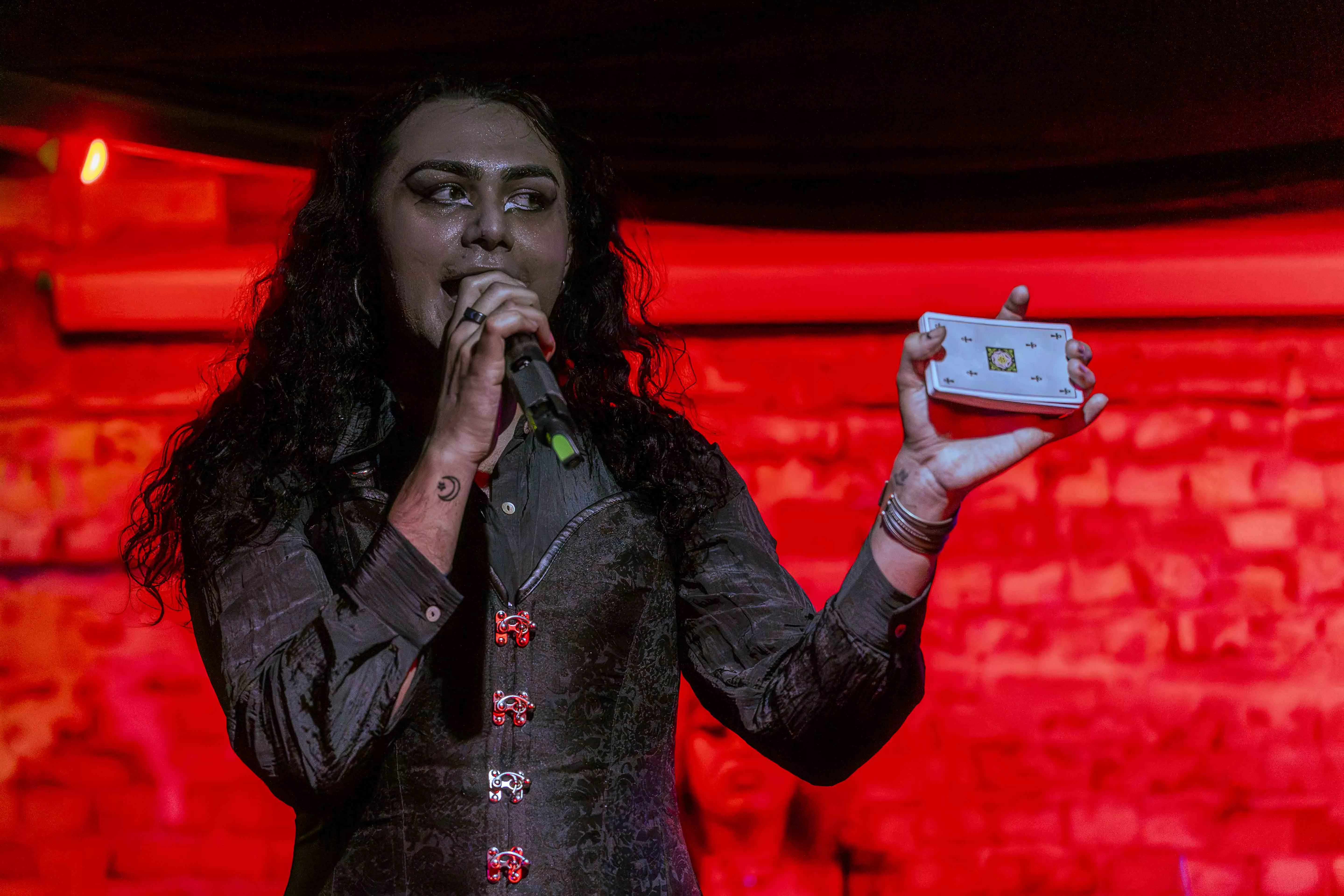 Club Vamp Drag Queens perform "The Freakshow" in the basement of Back to the Grind in Riverside, Ca on January 18. 