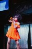 Amiyah Bratt plays a trumpet during their number at The Clash of Titans at the Menagerie on August 6