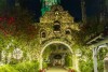 The Mission Inn covered in millions of Christmas Lights light up the downtown area during the Festival of Lights
