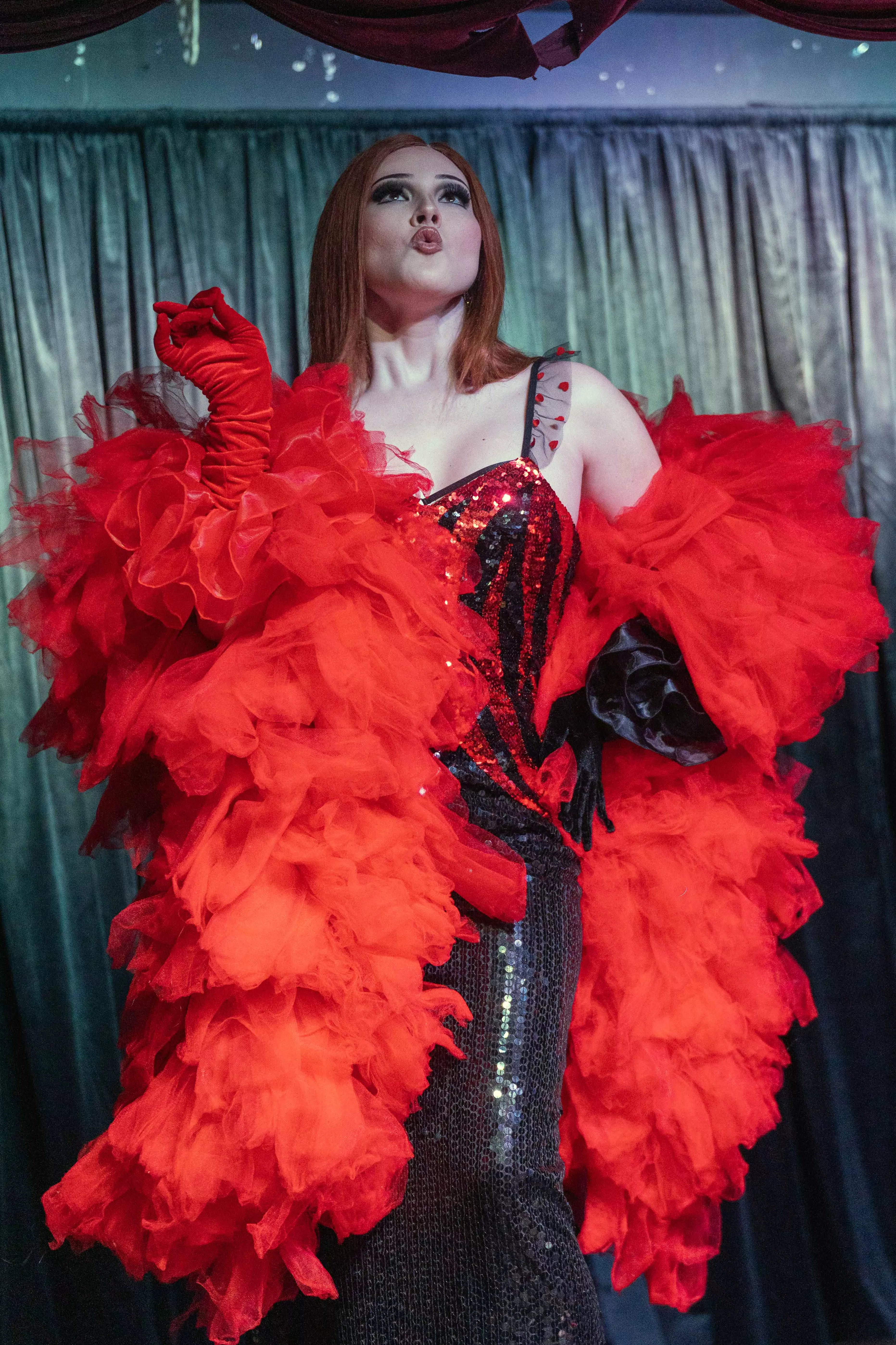 Drag Queens perform in a bar for Drag Brunch