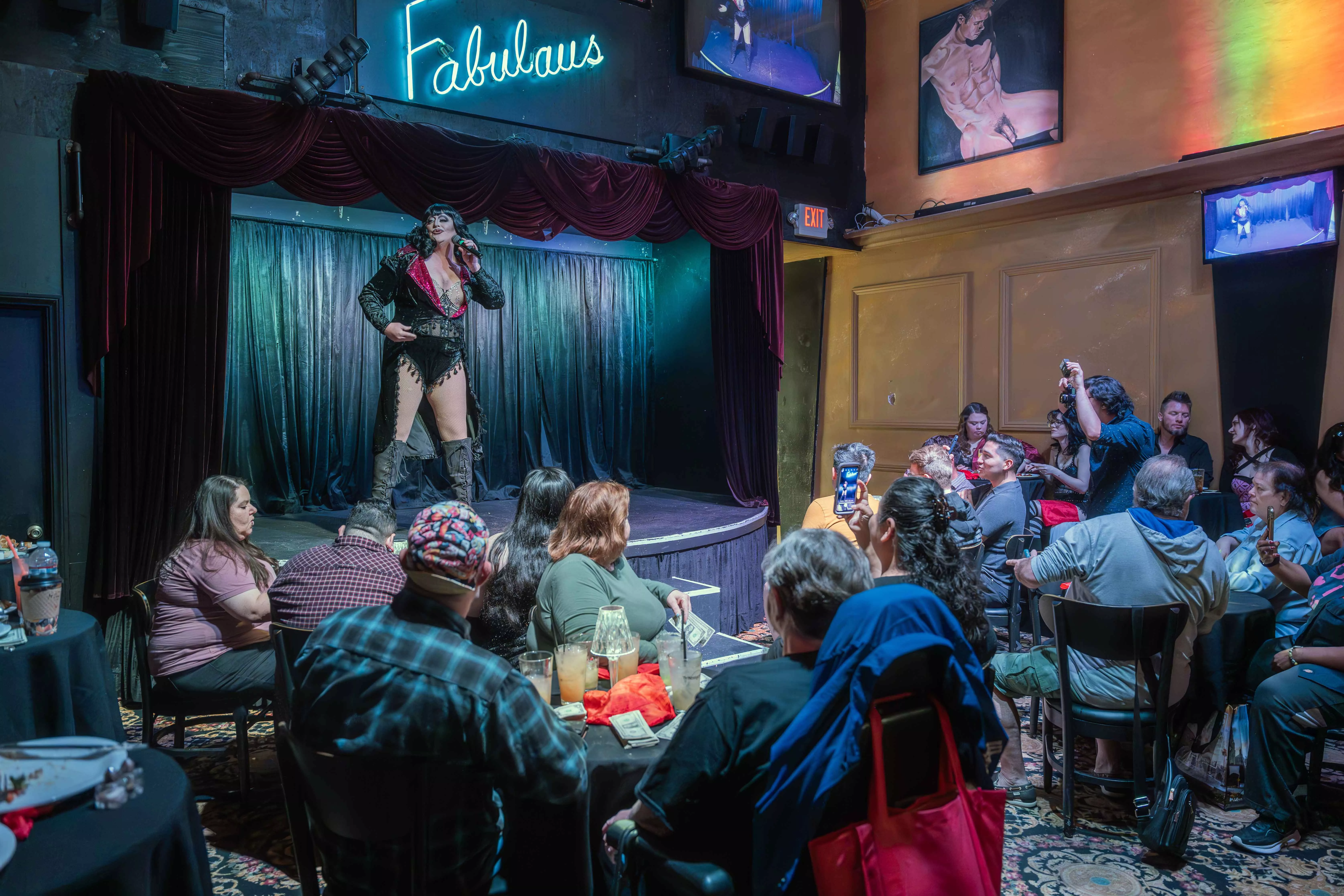 Drag Queens perform in a bar for Drag Brunch