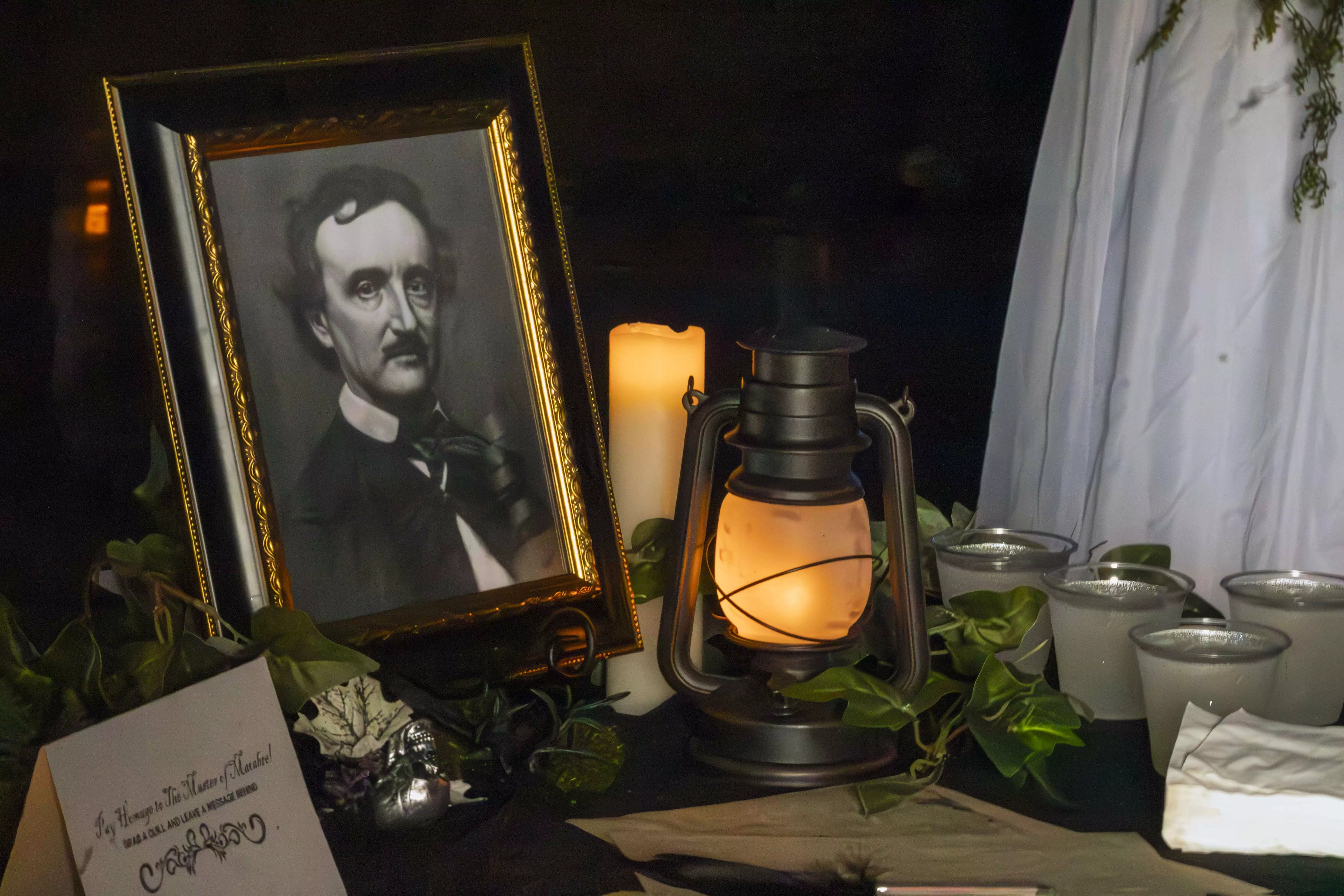Edgar Allan Poe Speakeasy props and actors enthrall audiences.