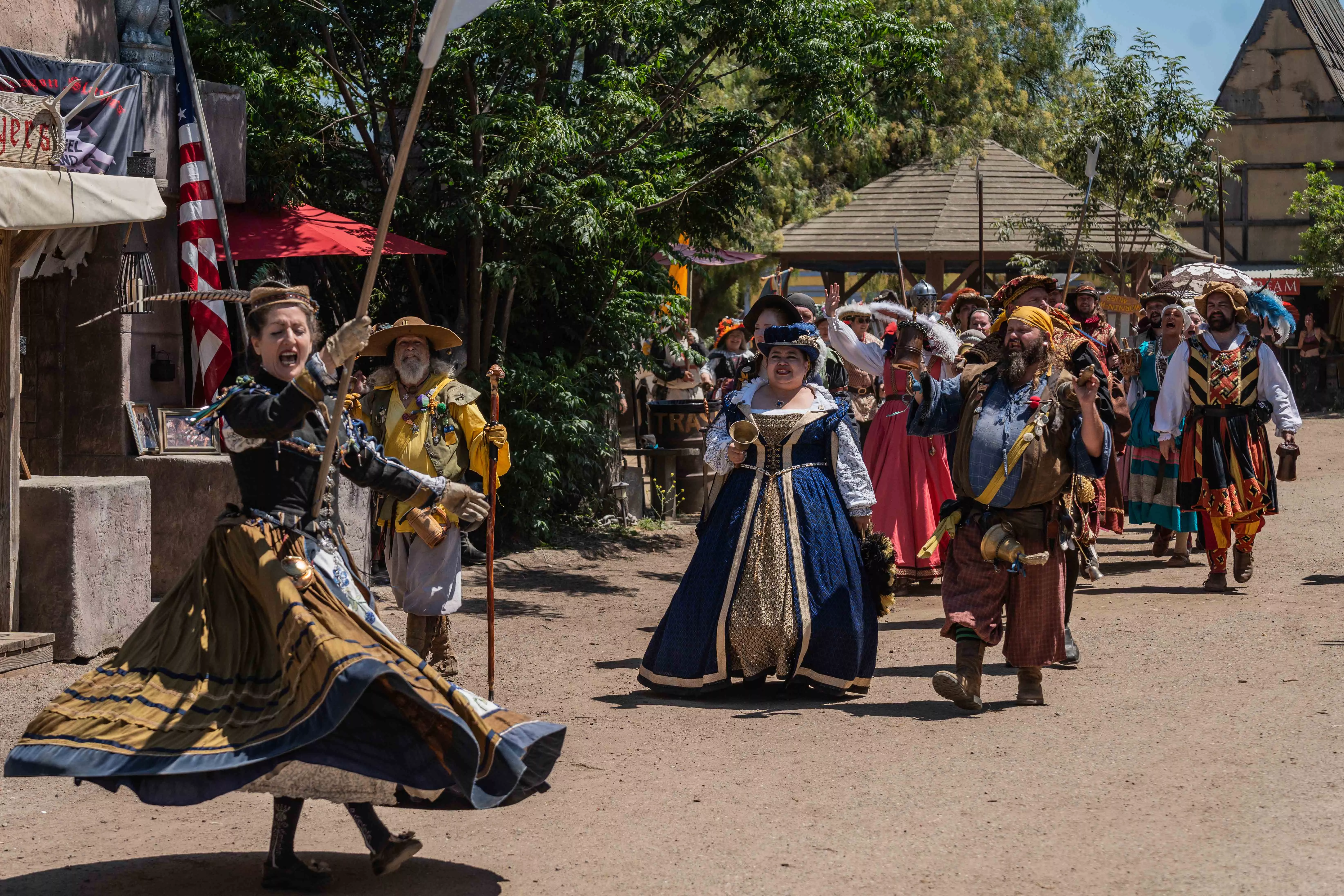 The Koroneburg Renaissance Festivalheld for five weekends starting Memorial Day in Eastvale Ca