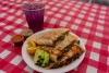 Riverside Pride BBQ brought together a collection of amazing food and beverage options including this carne asada flour quesadilla from Flor De Maria and a Lavendar Haze from Mundial Coffee during the celebration in Downtown Riverside on September 28