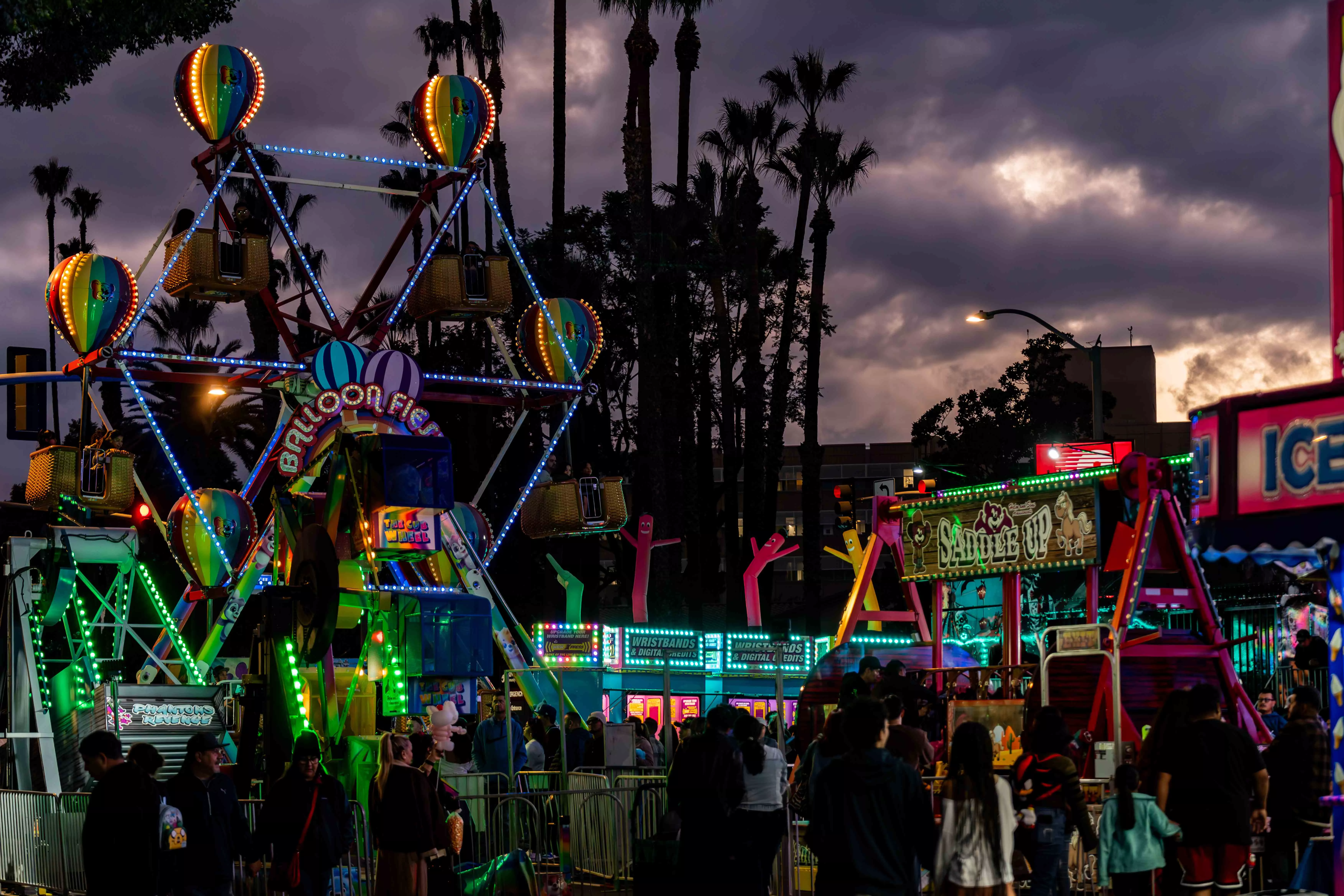 Celebrants enjoy the Downtown Riverside Day of the Dead festival in Riverside, CA