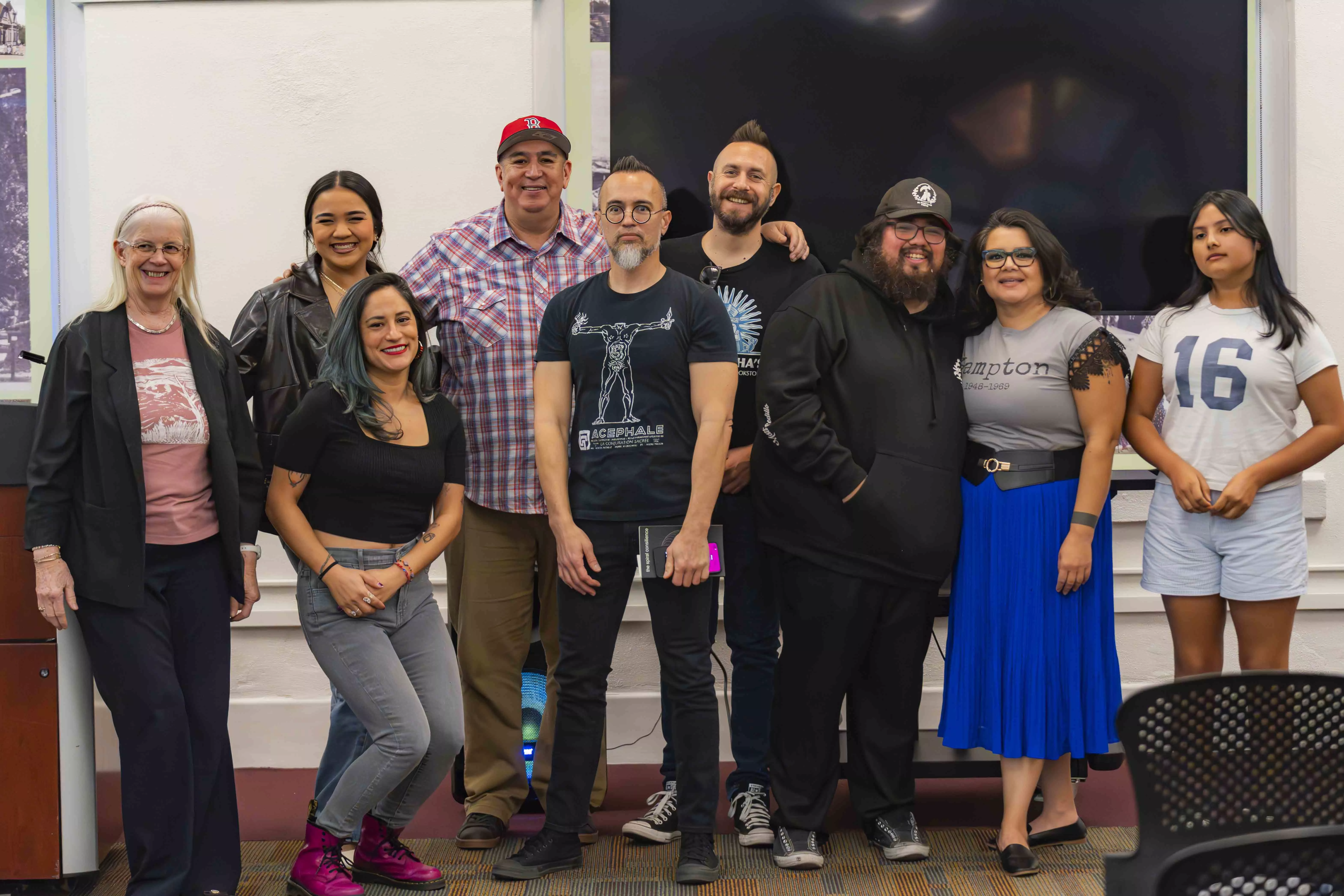 Group photo of participants of the Poetry Reading and Open Mic at the Arlington Public Library in Riverside CA on Dec 7