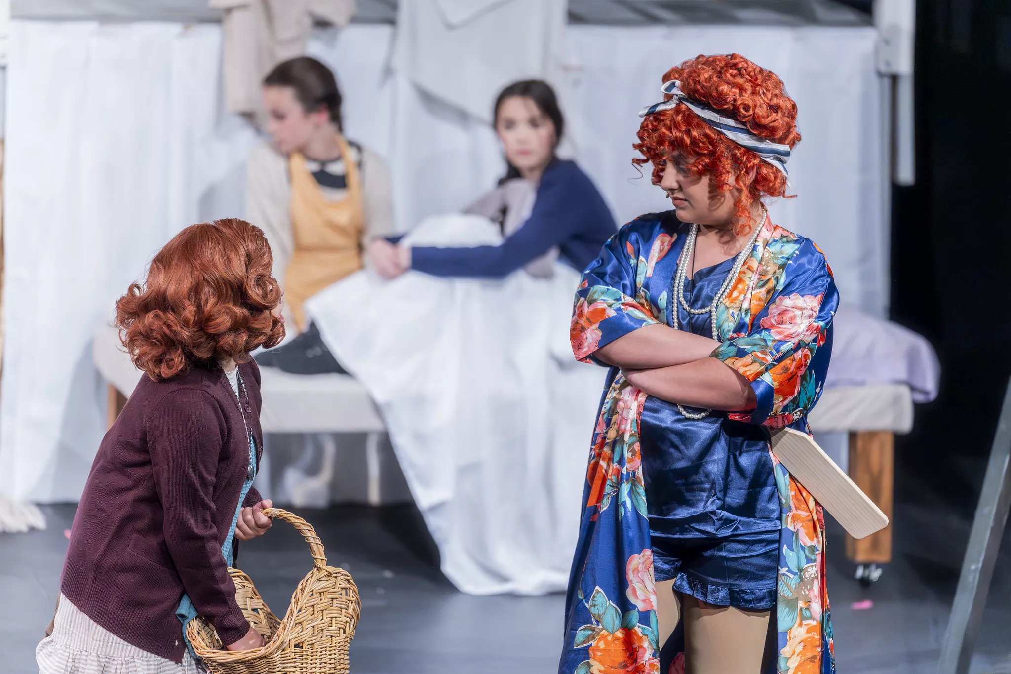 Child Actors perform Annie Jr on the Box stage in Riverside Ca on March 6