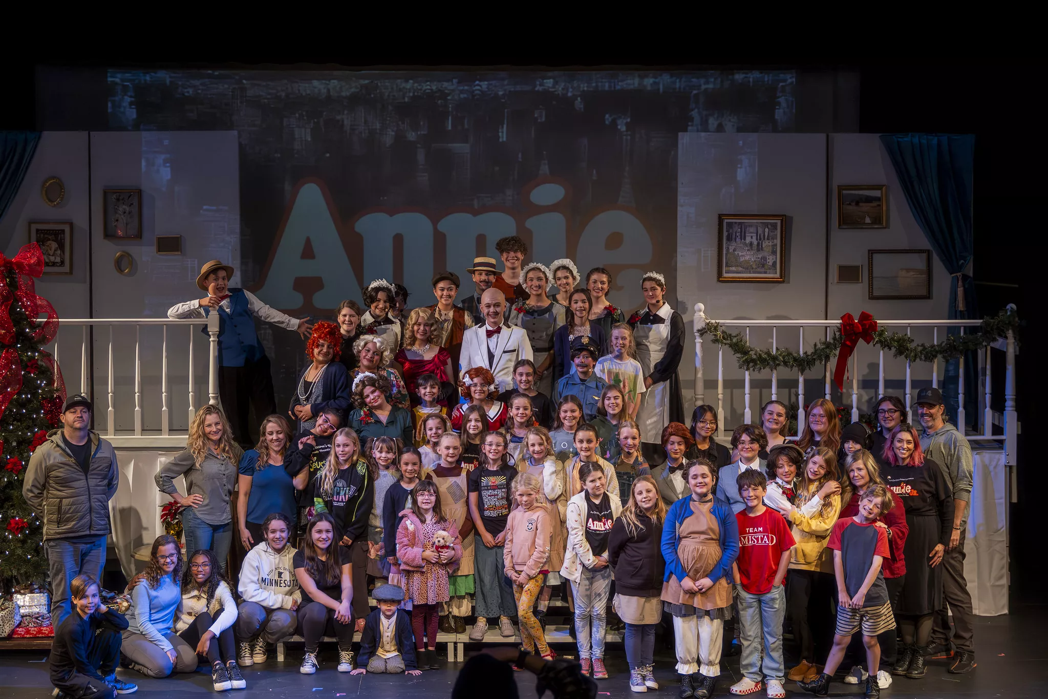 Child Actors perform Annie Jr on the Box stage in Riverside Ca on March 6