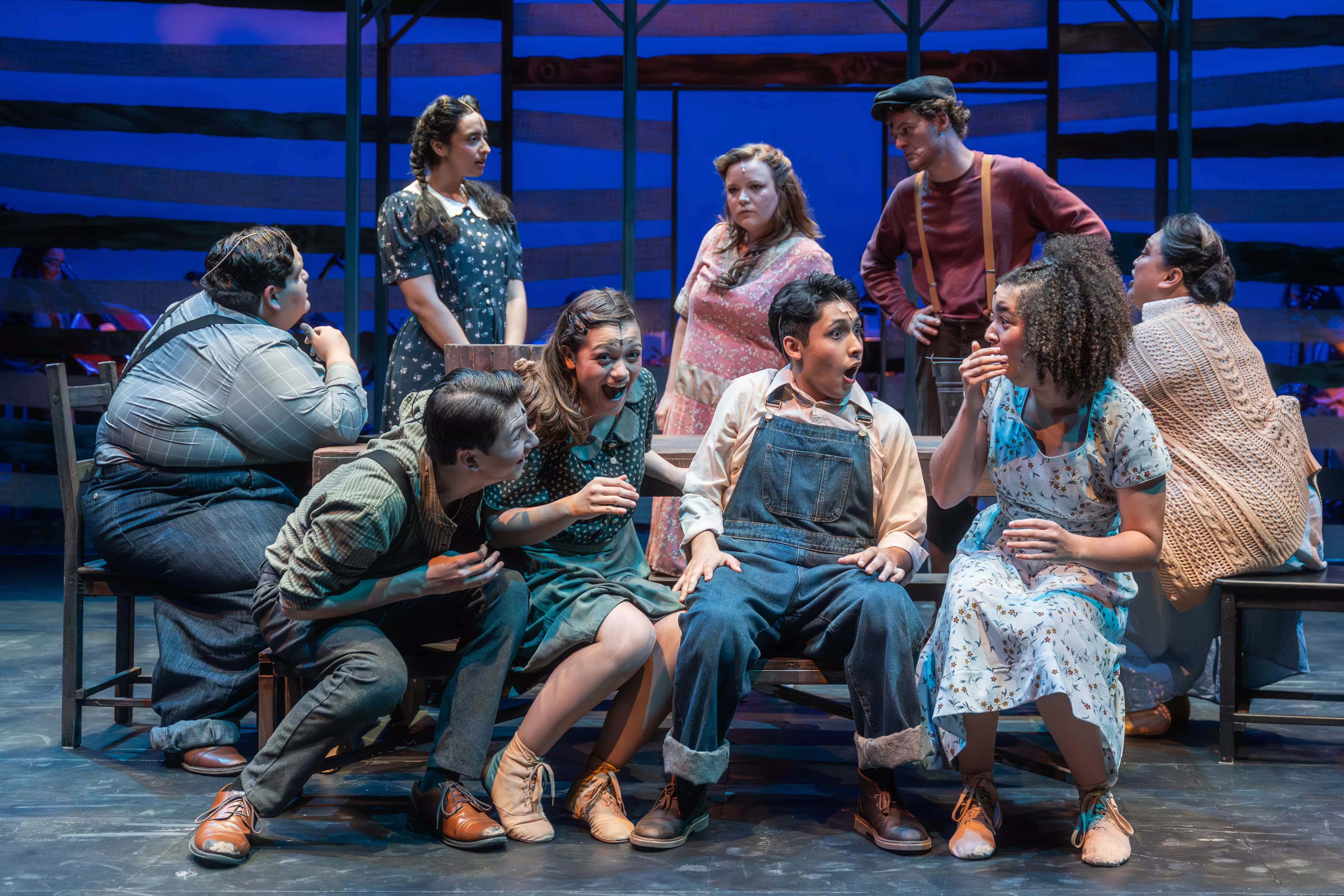 College Students from Riverside City College perform Bright Star on stage at the Landis Performing arts Center