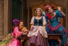 Cast members preform on stage in a produciton of Cinderella