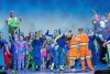 Children in a Finding Nemo costumes performing a play