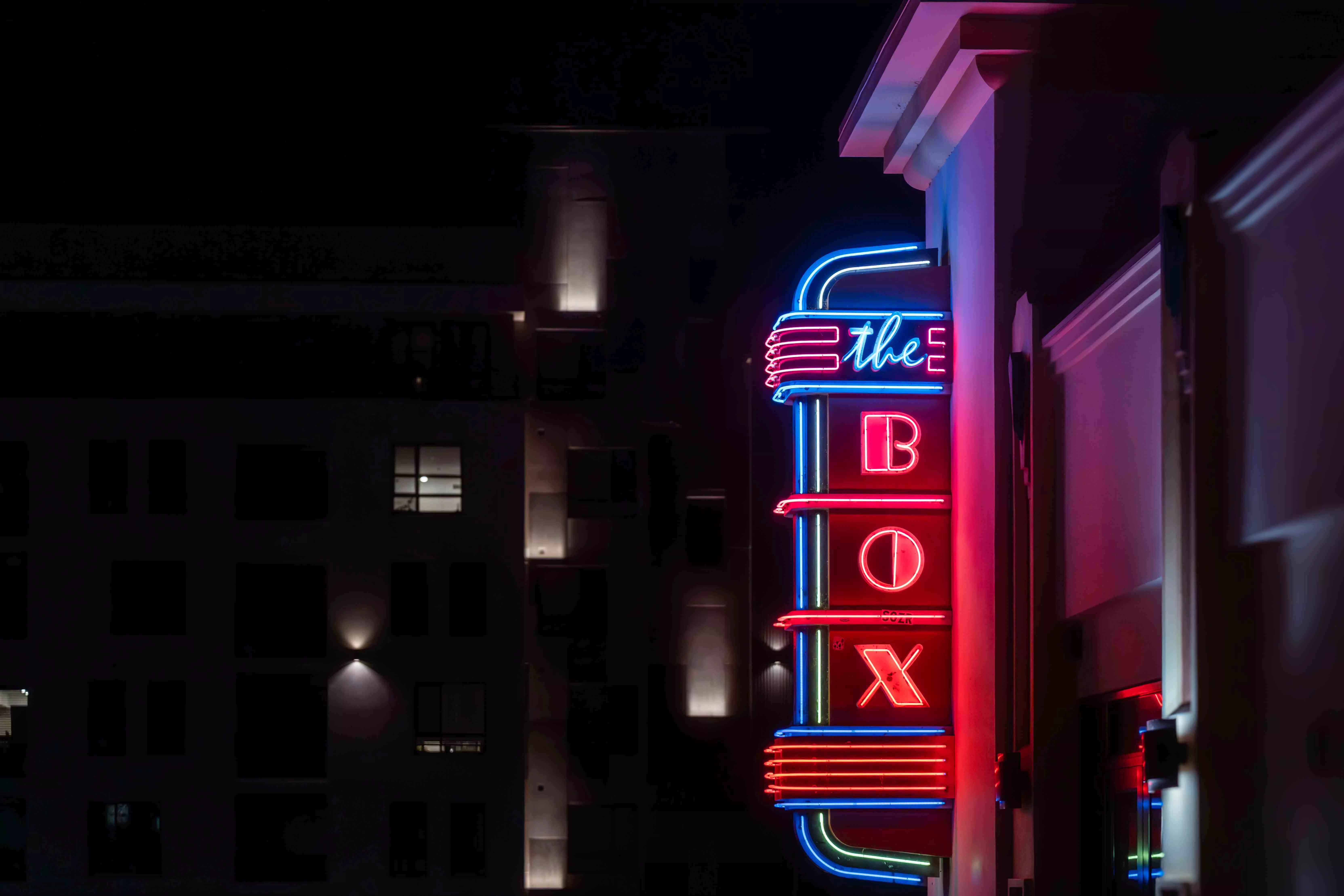 Actors perform on stage at the Riverside Ca theatre The Box on Oct 2