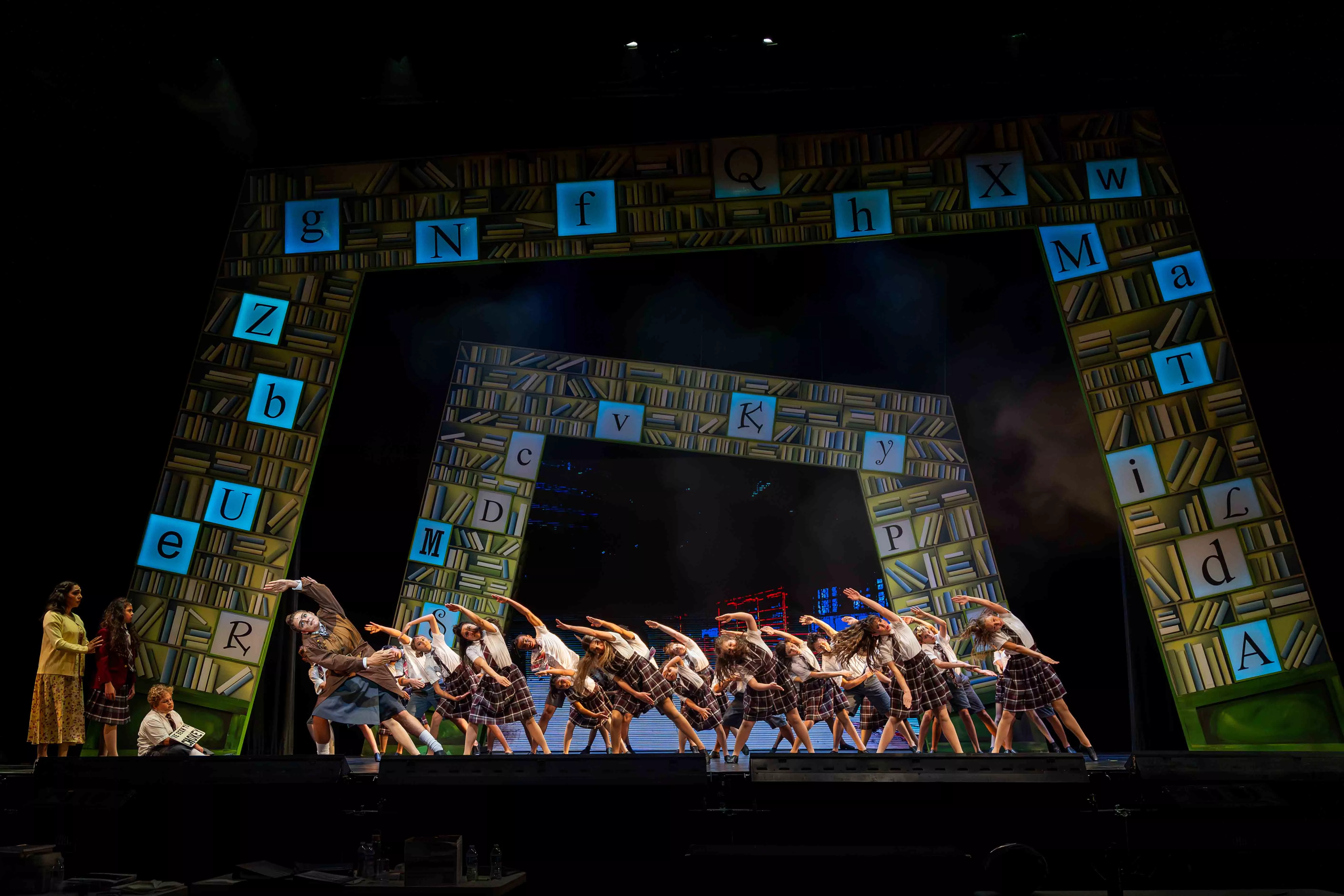 2 Actors perform Matilda the Musical at Riverside City Colleges Landis Performing Arts Center on July 19