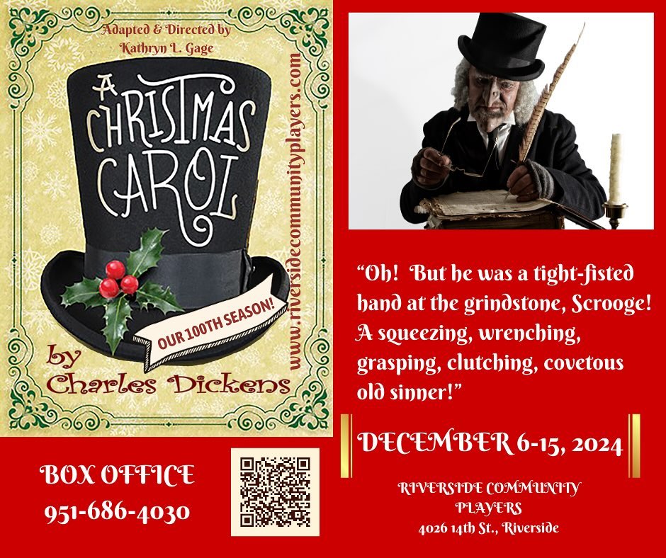 A Christmas Carol presented by Riverside Community Players on 2024-12-06 19:00:00