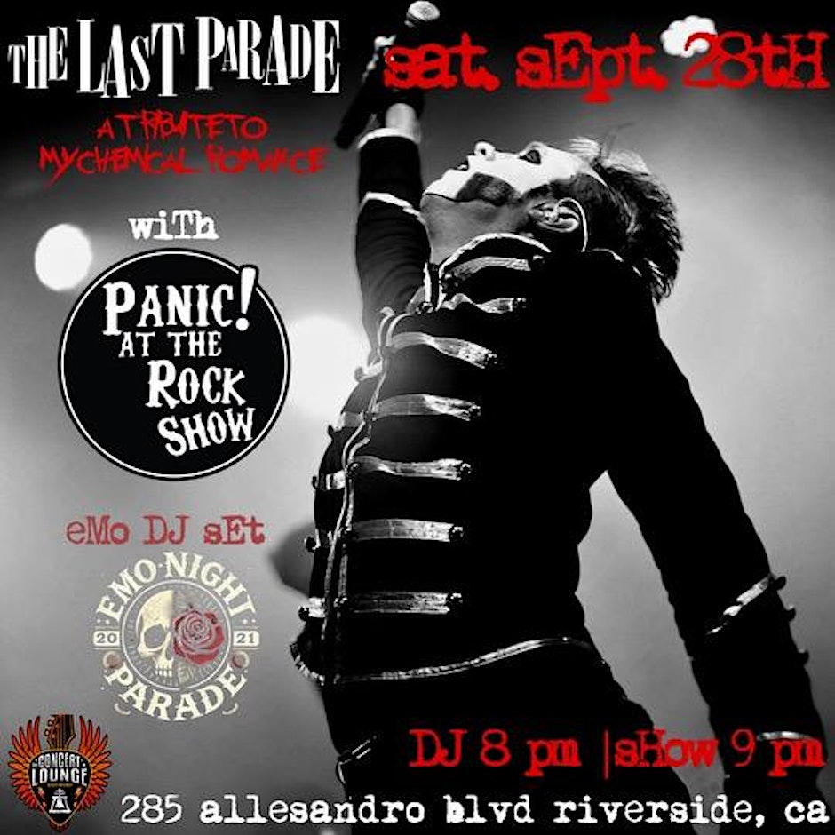 Emo Night in IE w/ Tributes to My Chemical Romance & Panic at the DIsco! on 2024-12-07 21:00:00