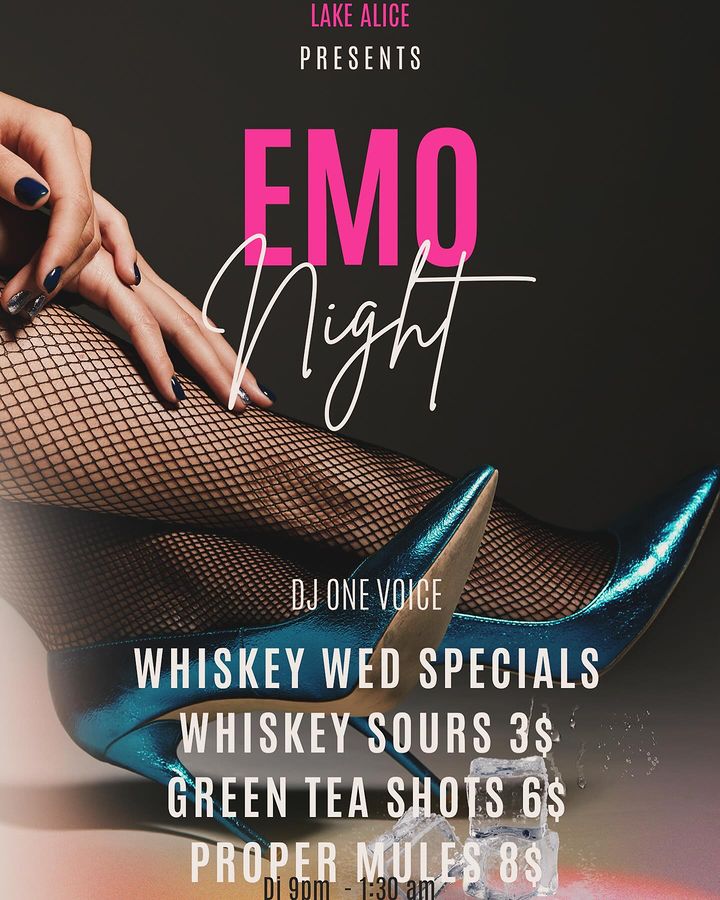 EMO Night with DJ One Voice @ Lake Alice on 2024-05-22 00:00:00