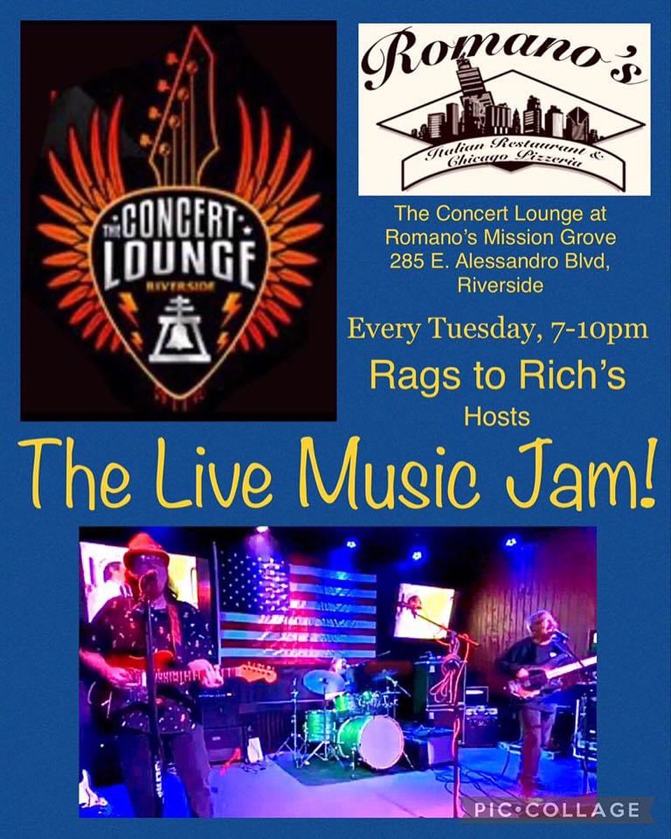 Rag's to Riches Live Music Jam @ The Concert Lounge on 2024-05-21 00:00:00